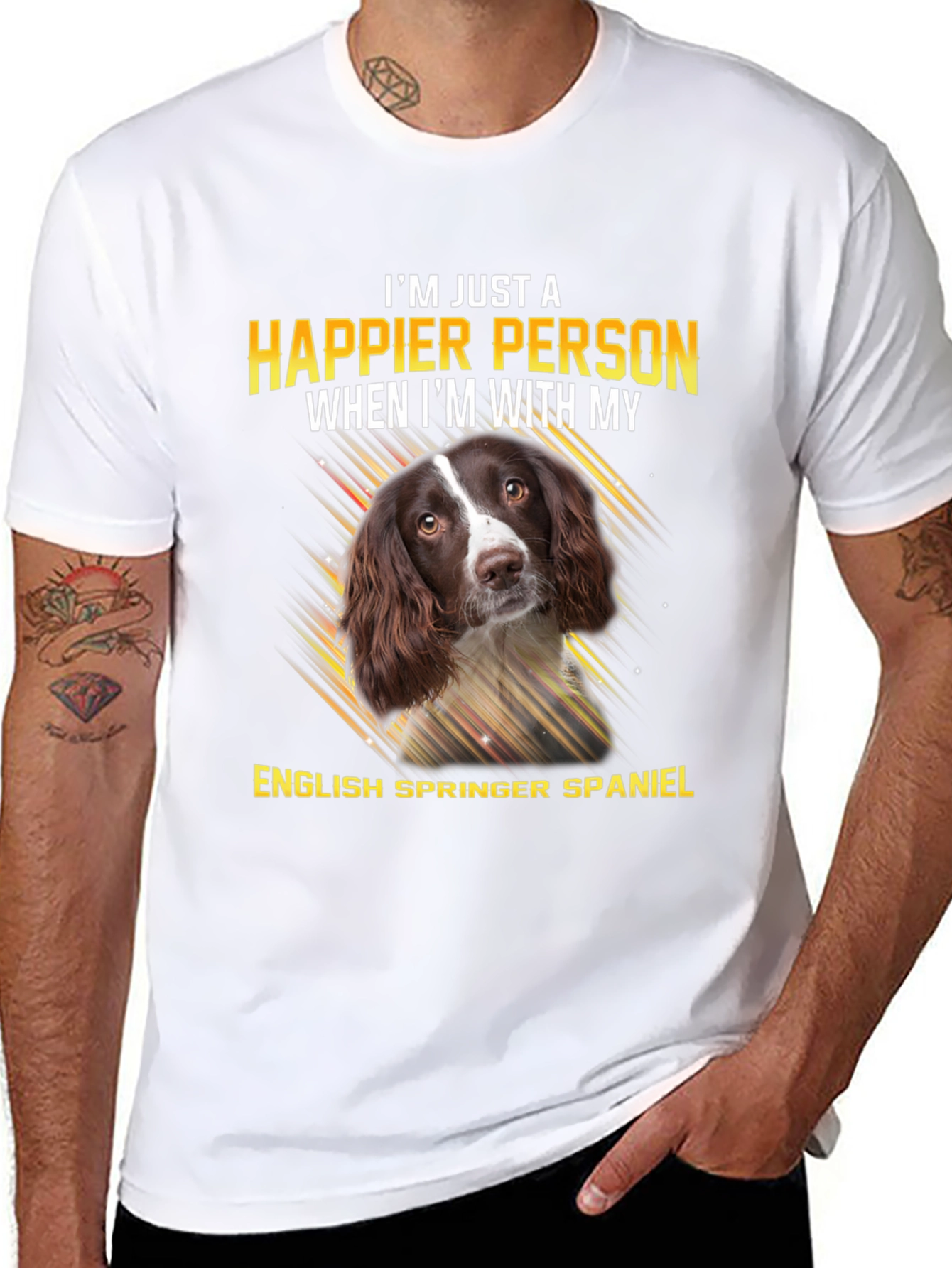 Happier Person English Springer Spaniel T-Shirt