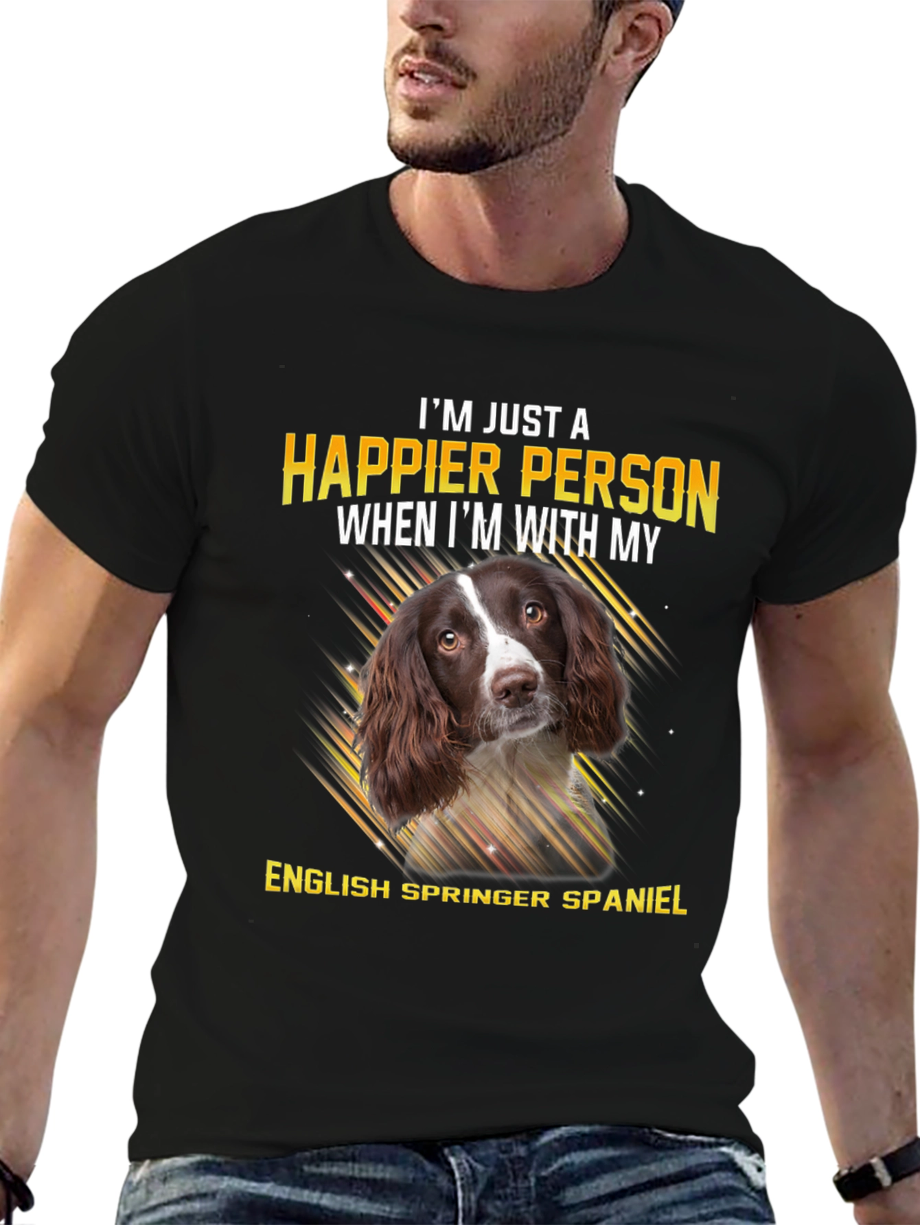 Happier Person English Springer Spaniel T-Shirt