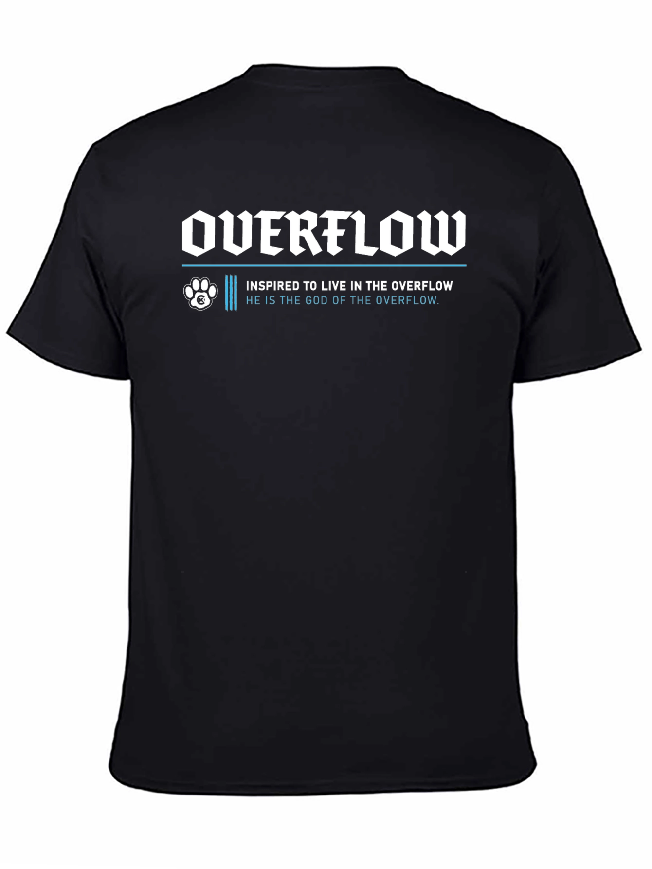 Overflow Graphic Print Black T-Shirt