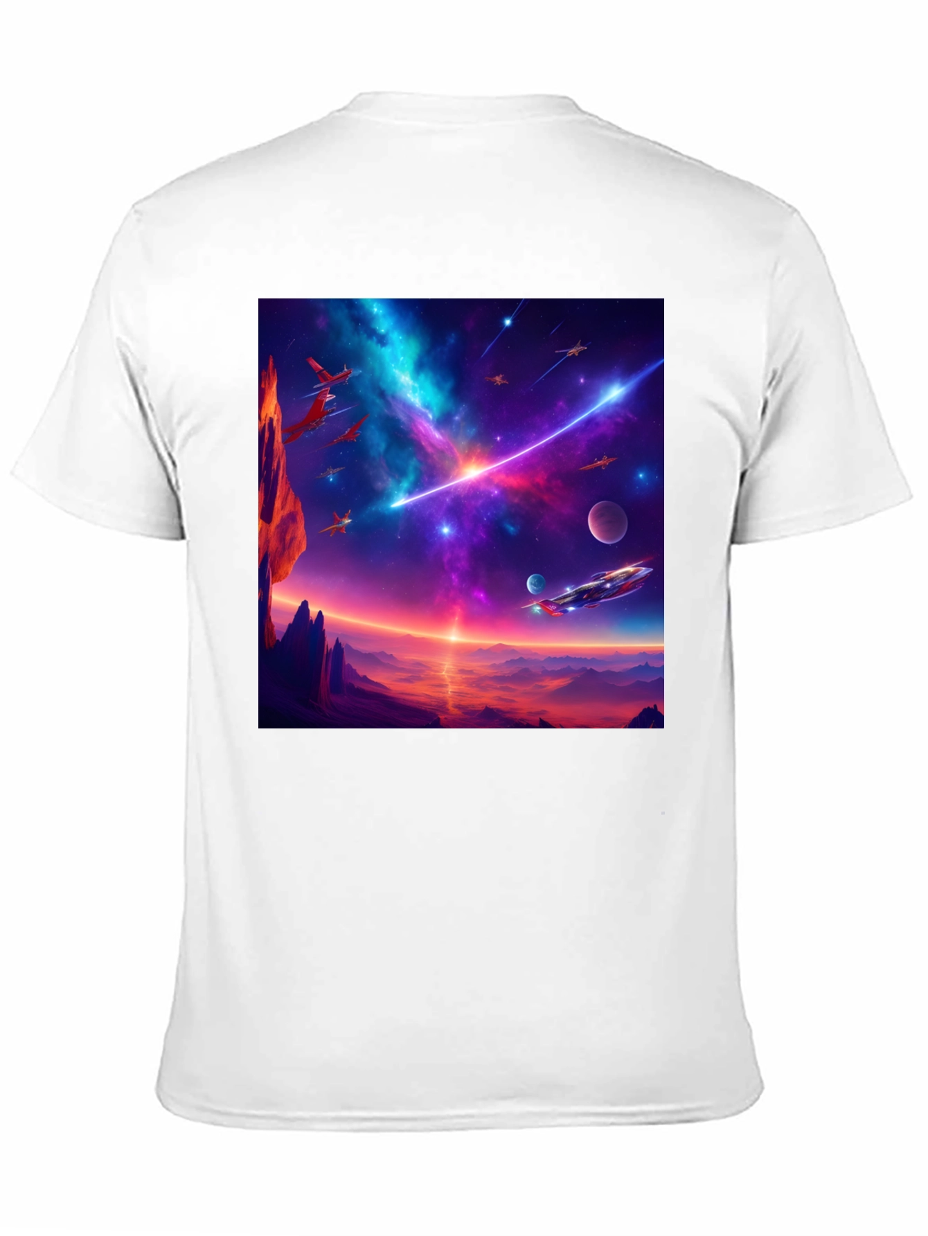 Sci-Fi Space Adventure Graphic T-Shirt