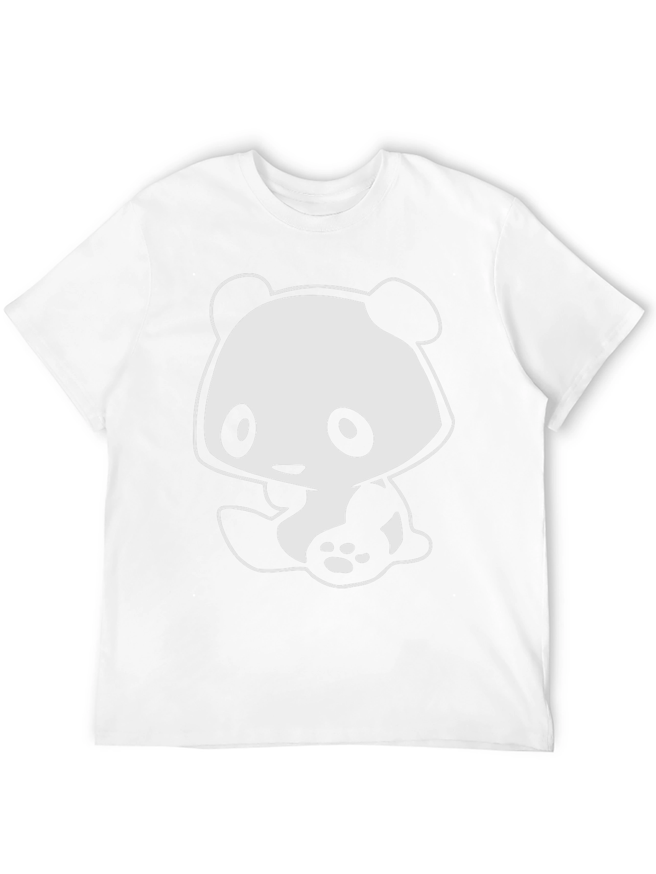 Cute Panda Graphic T-Shirt - Black