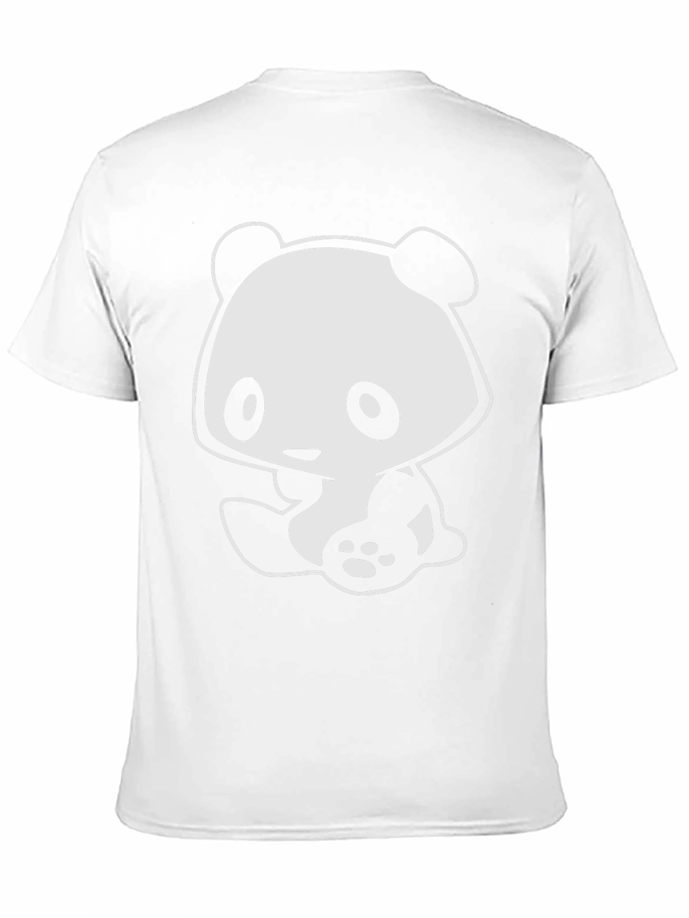 Cute Panda Graphic T-Shirt - Black
