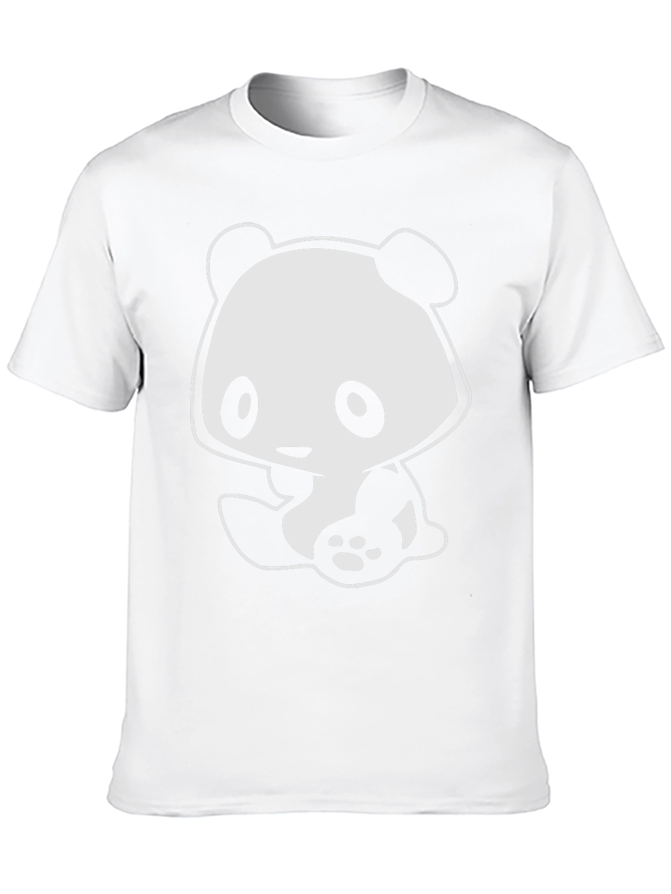 Cute Panda Graphic T-Shirt - Black