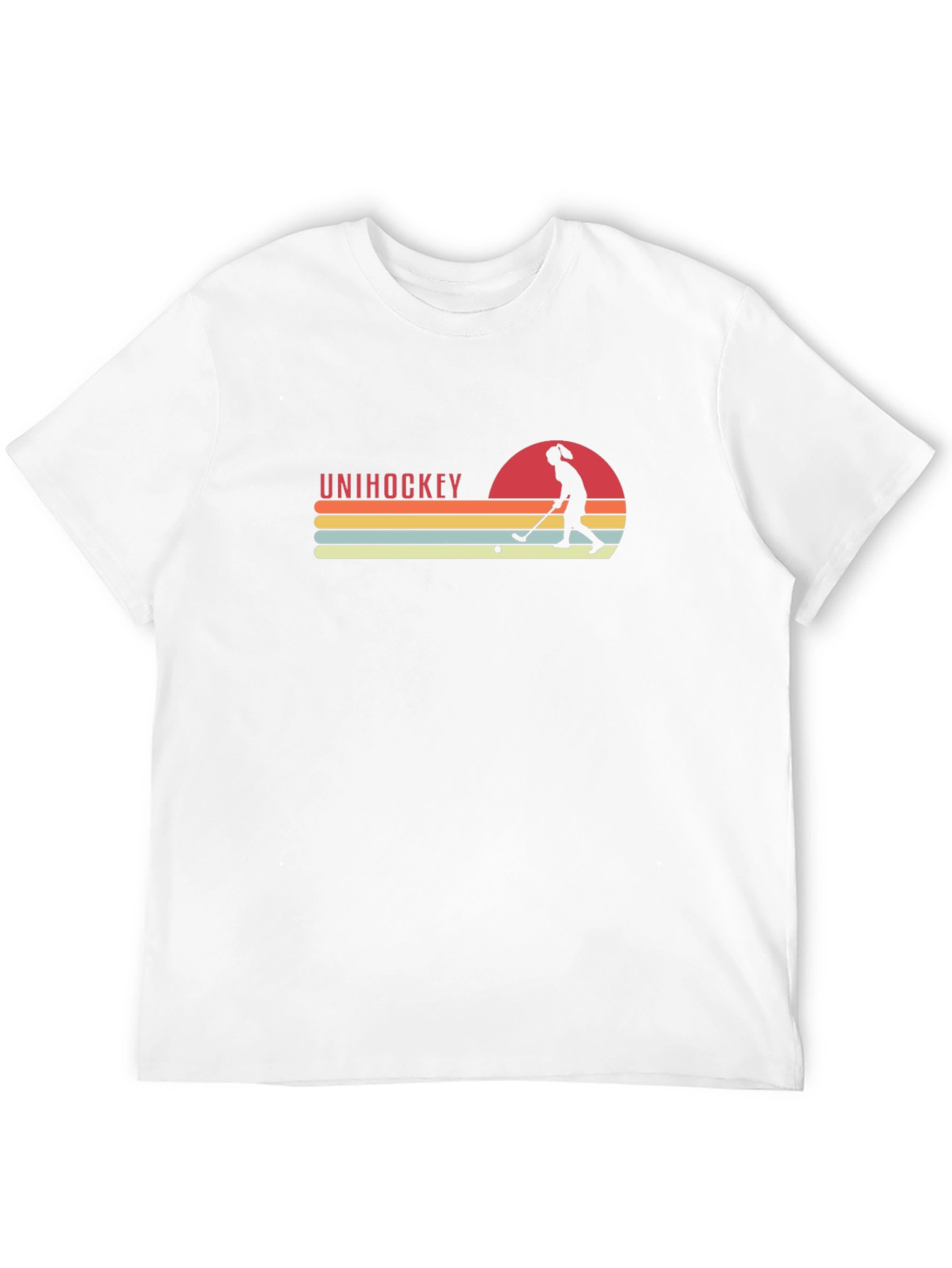Unihockey Sunset Graphic Tee - Retro Style