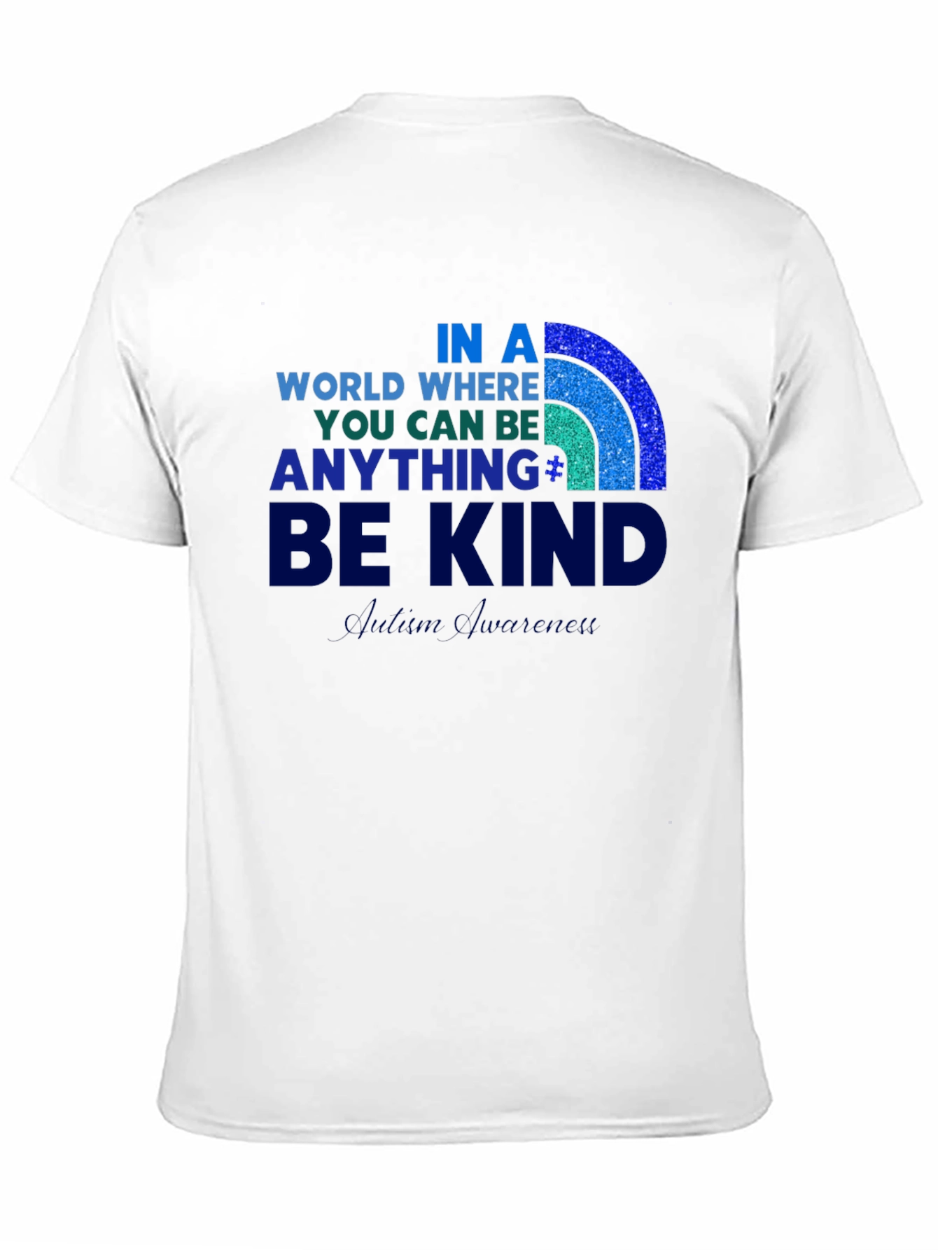 Autism Awareness T-Shirt: Be Kind Rainbow Design