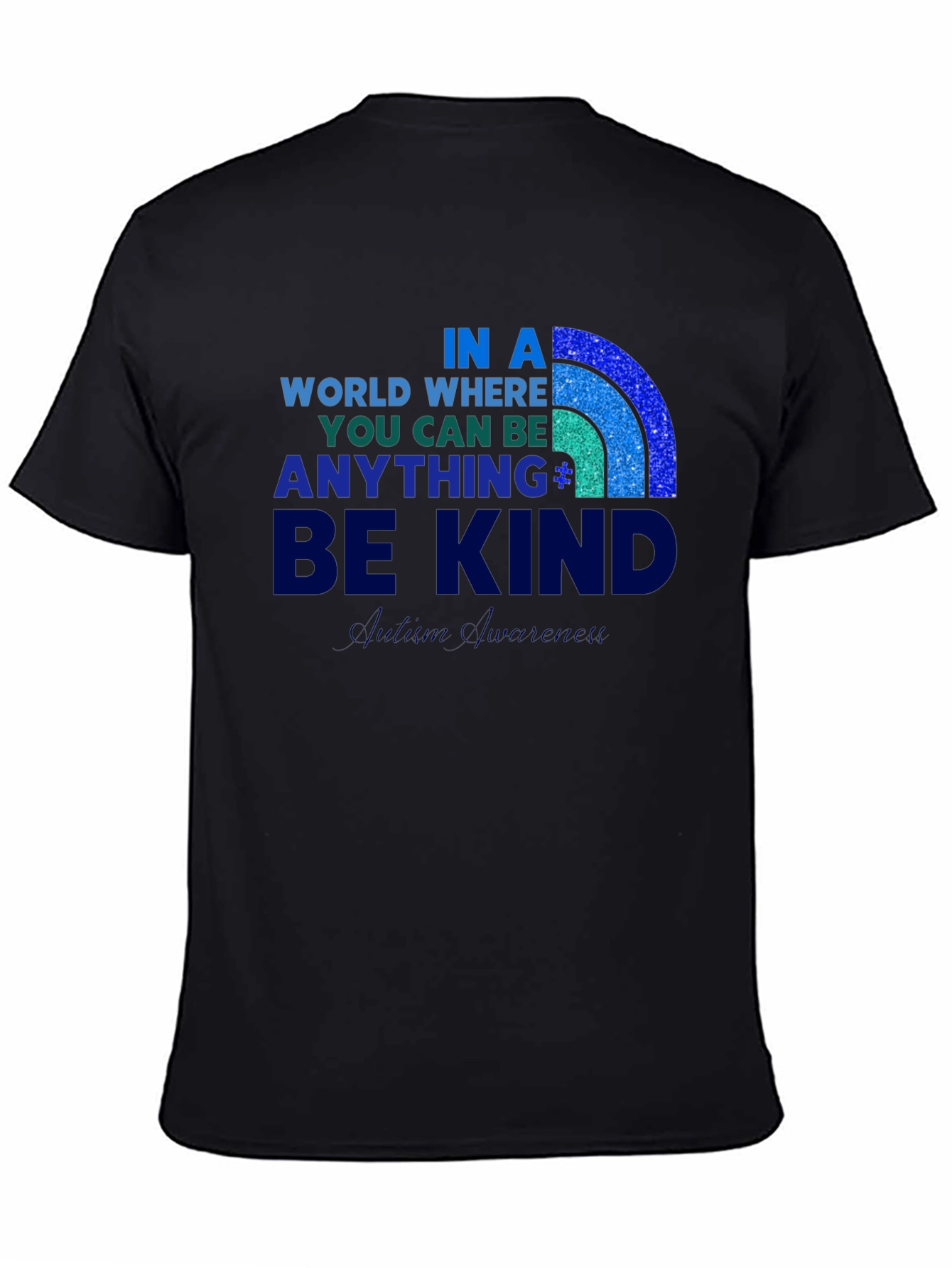 Autism Awareness T-Shirt: Be Kind Rainbow Design