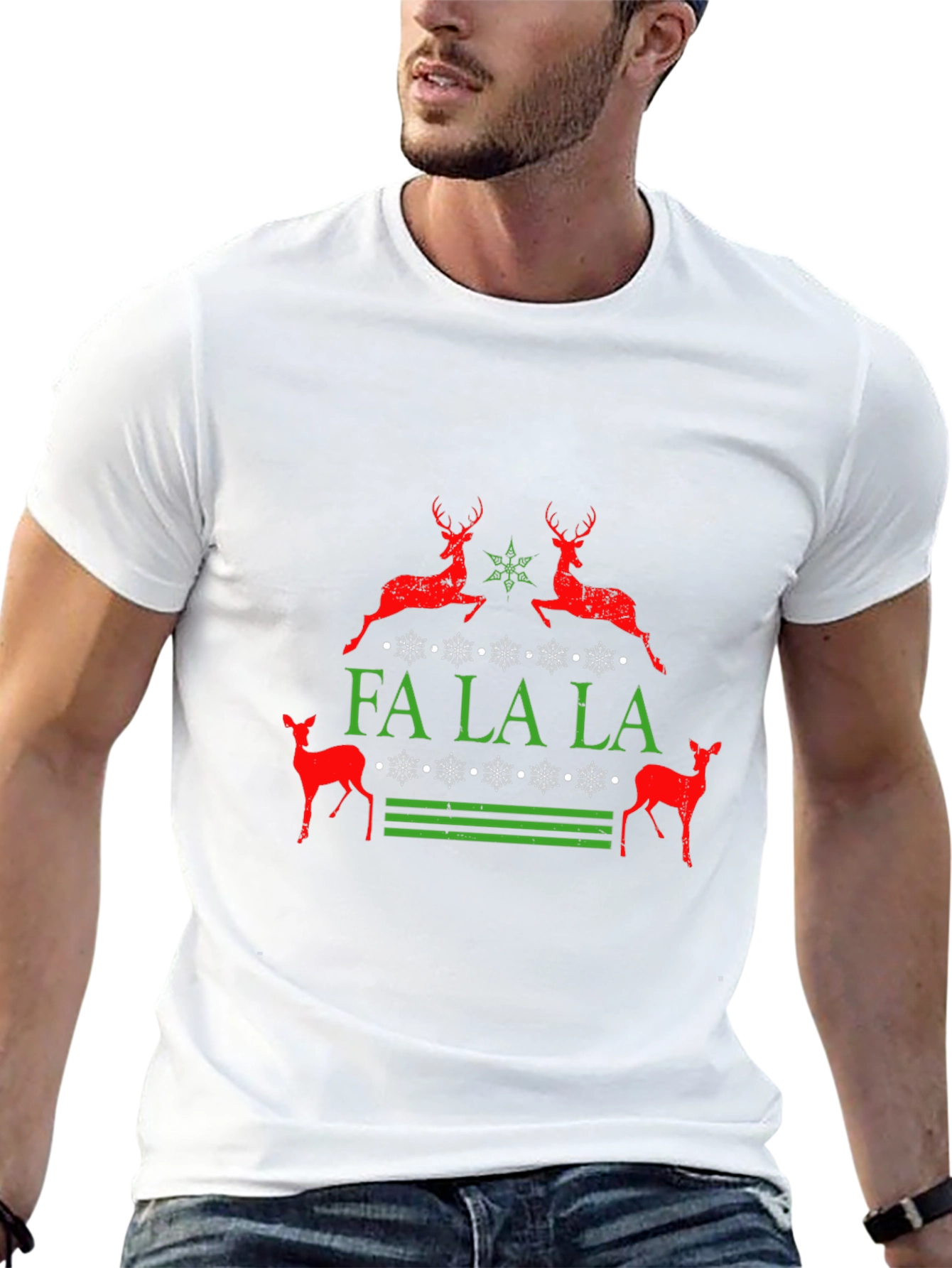 Fa La La Reindeer Christmas T-Shirt