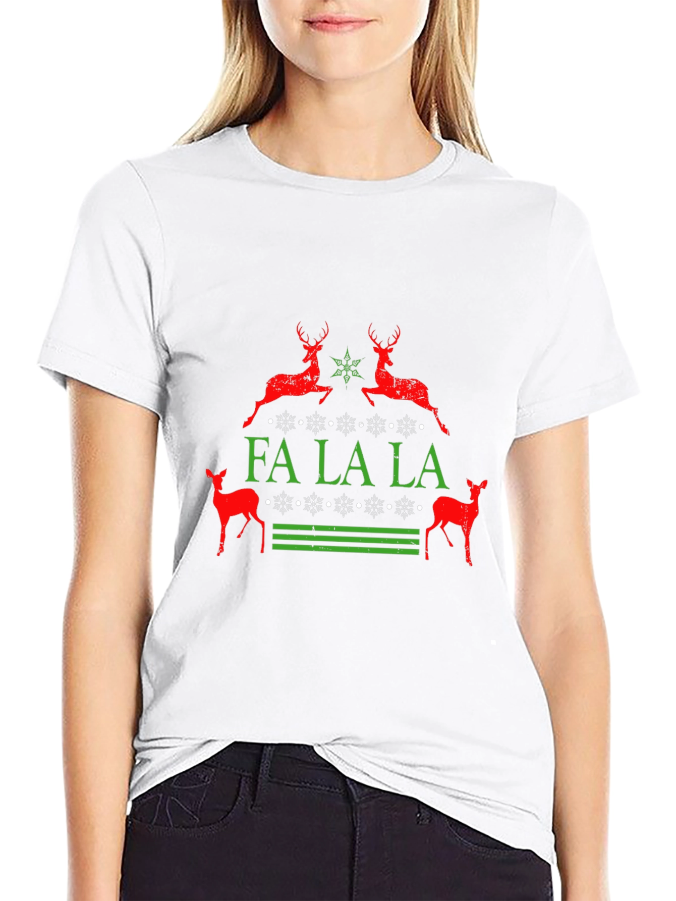 Fa La La Reindeer Christmas T-Shirt