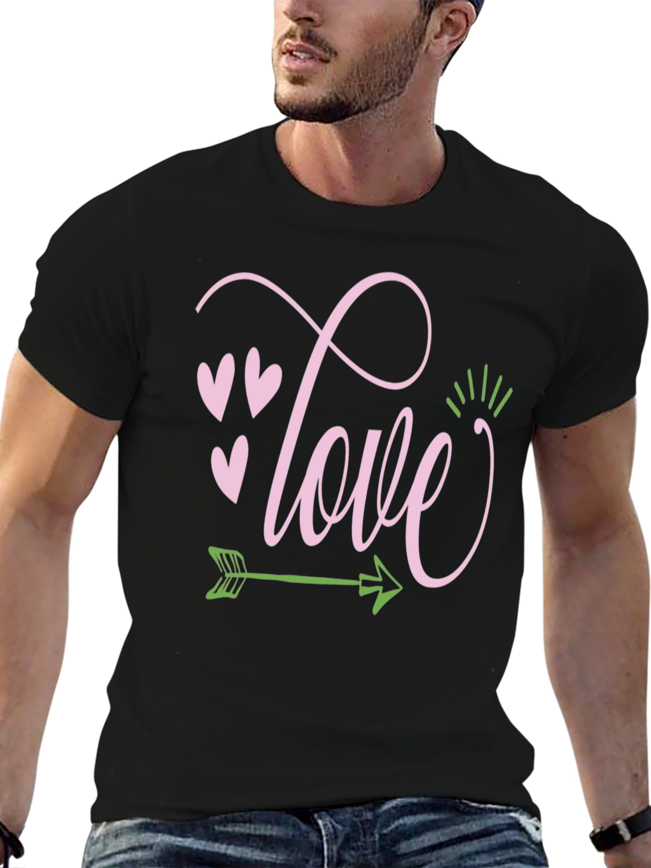 Love Arrow Graphic Tee - Black