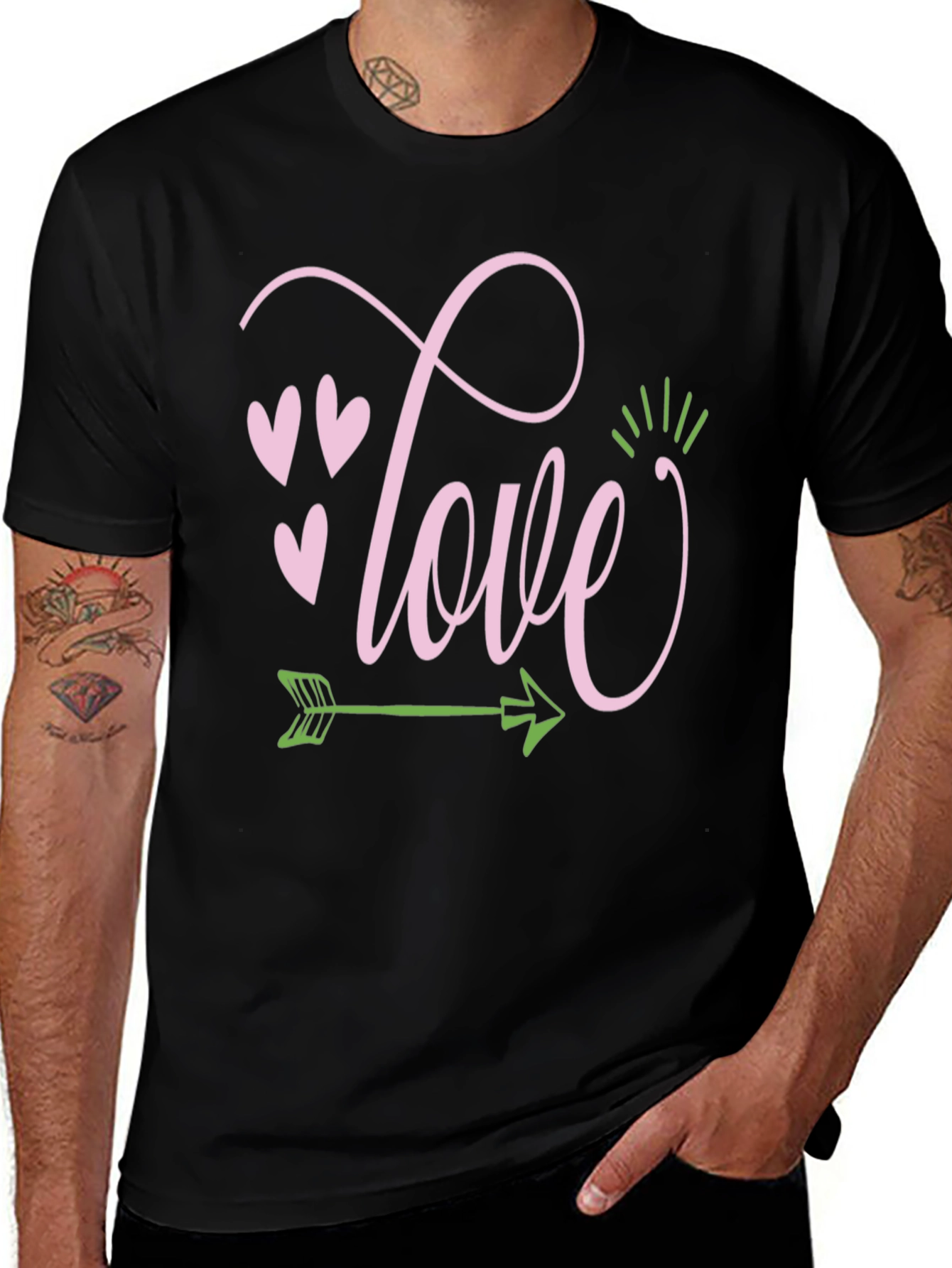 Love Arrow Graphic Tee - Black