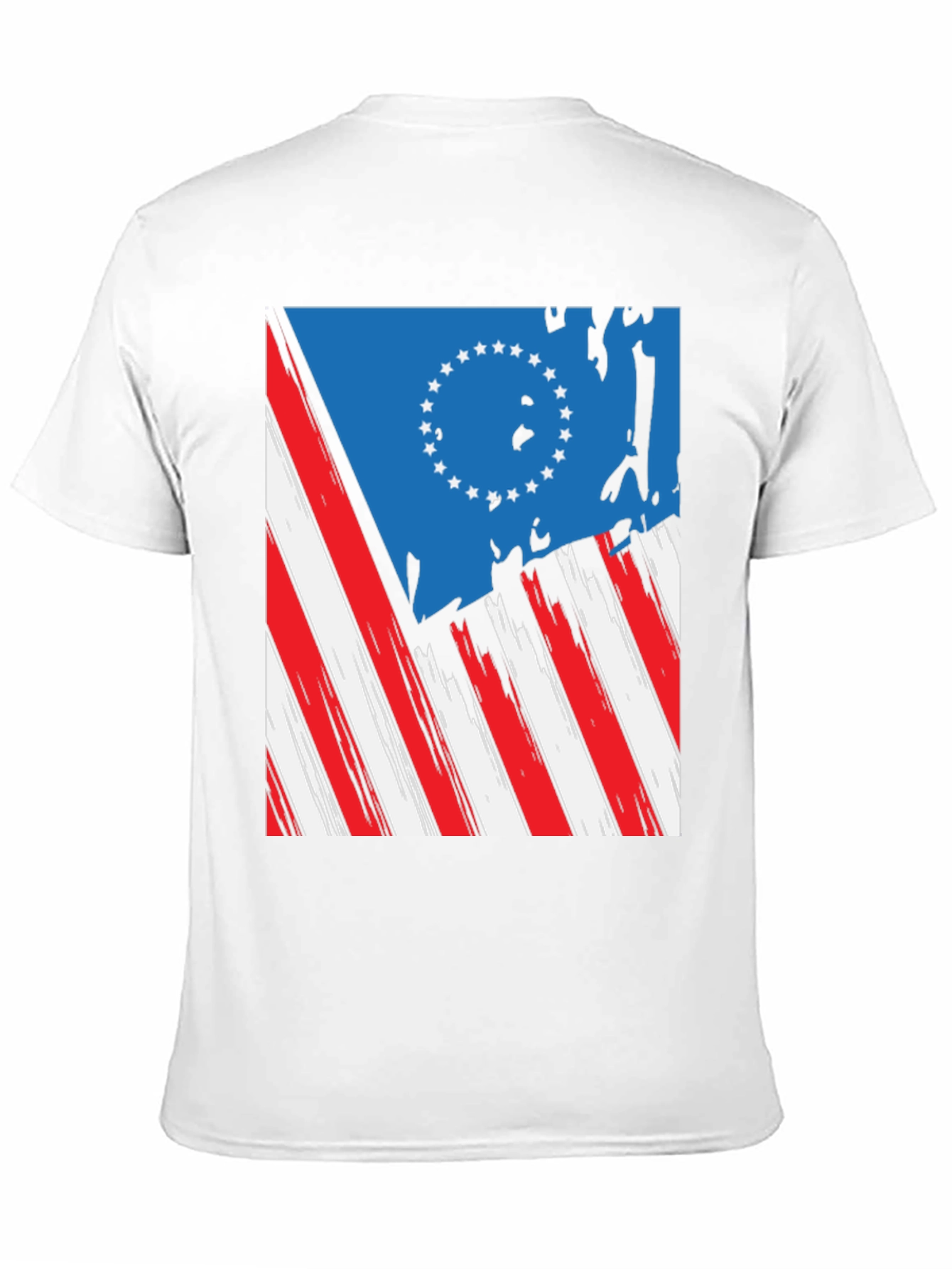 Retro USA Flag Graphic Tee - Patriotic Style