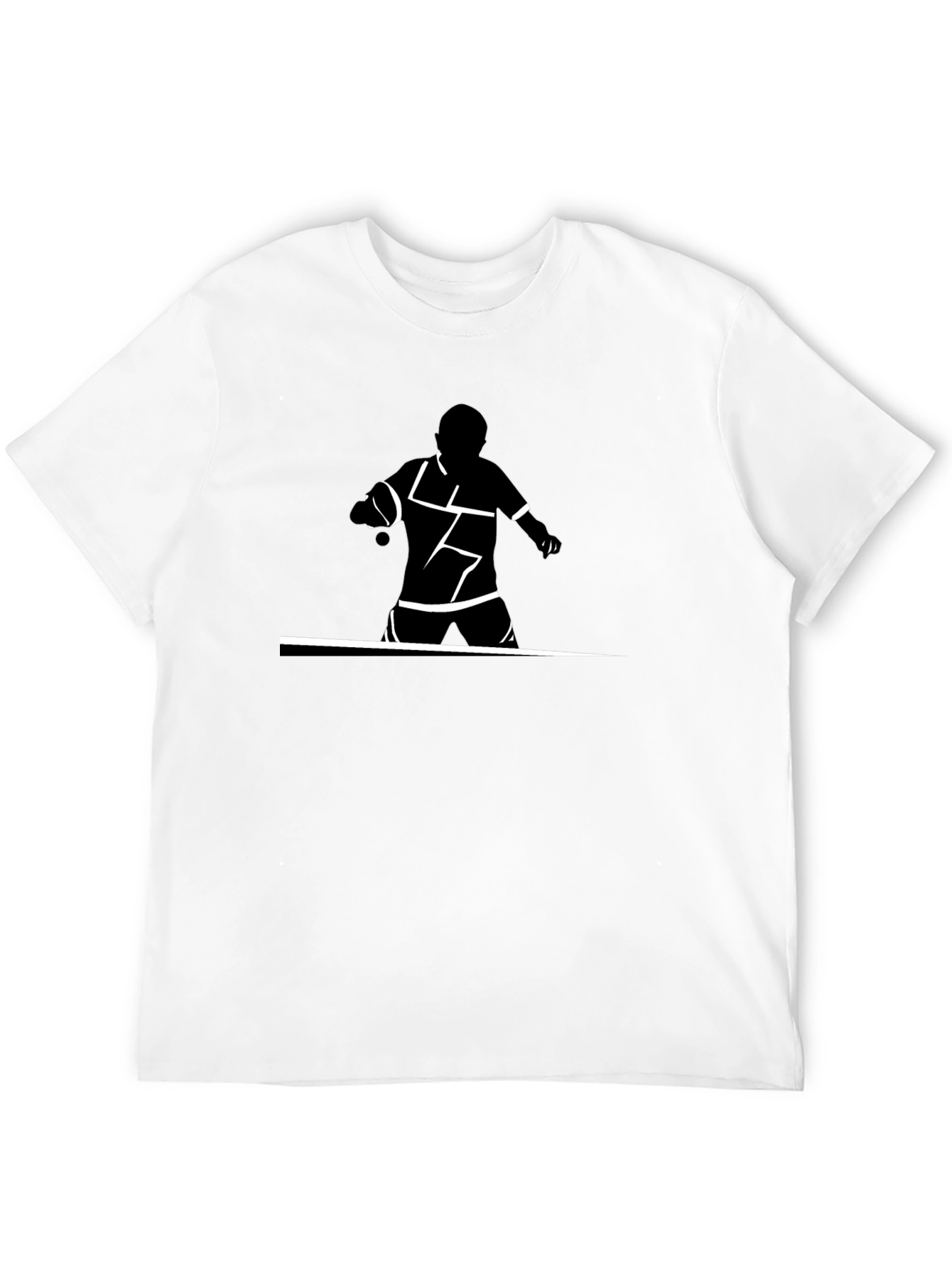 Table Tennis Graphic T-Shirt - Black Cotton Tee