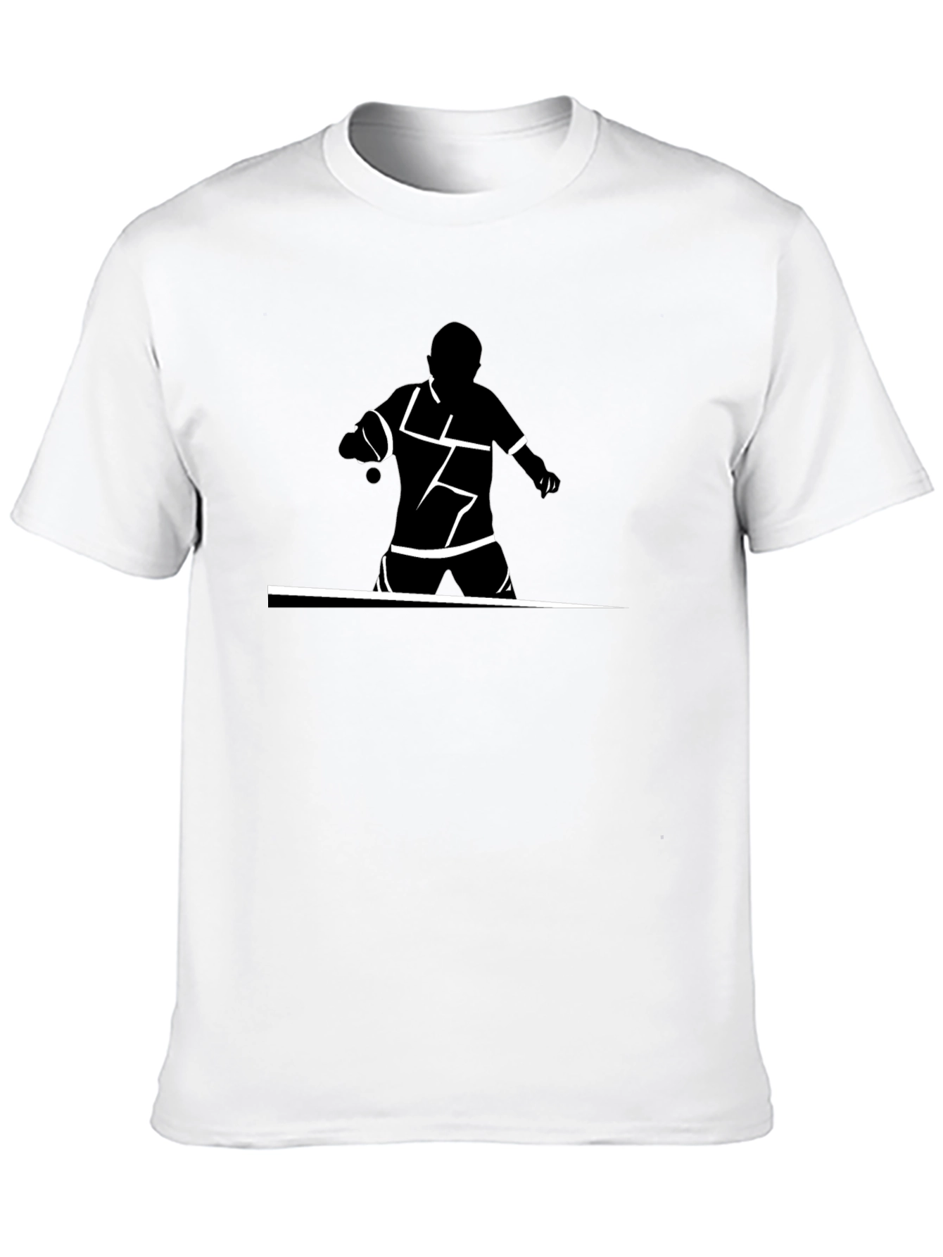 Table Tennis Graphic T-Shirt - Black Cotton Tee