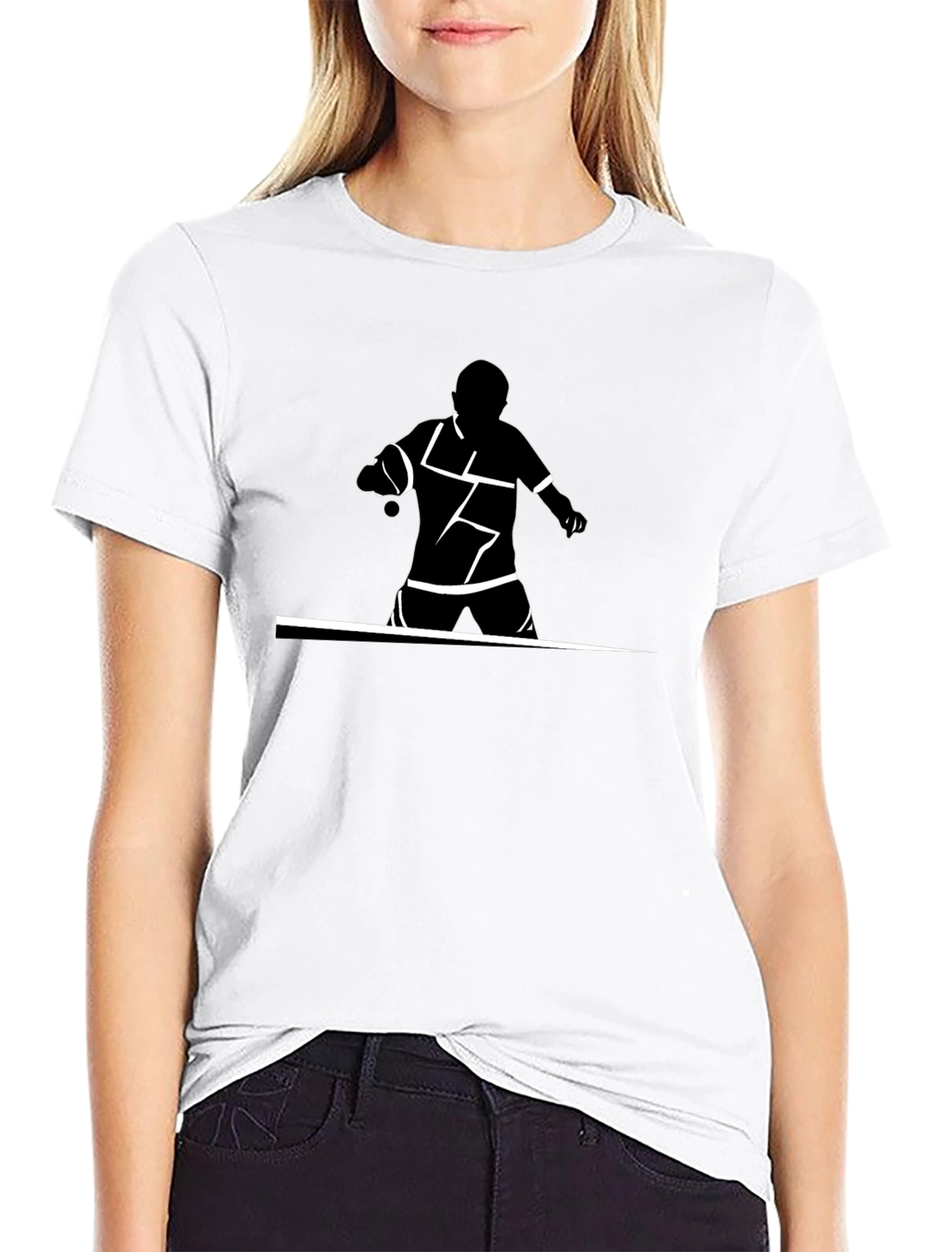 Table Tennis Graphic T-Shirt - Black Cotton Tee