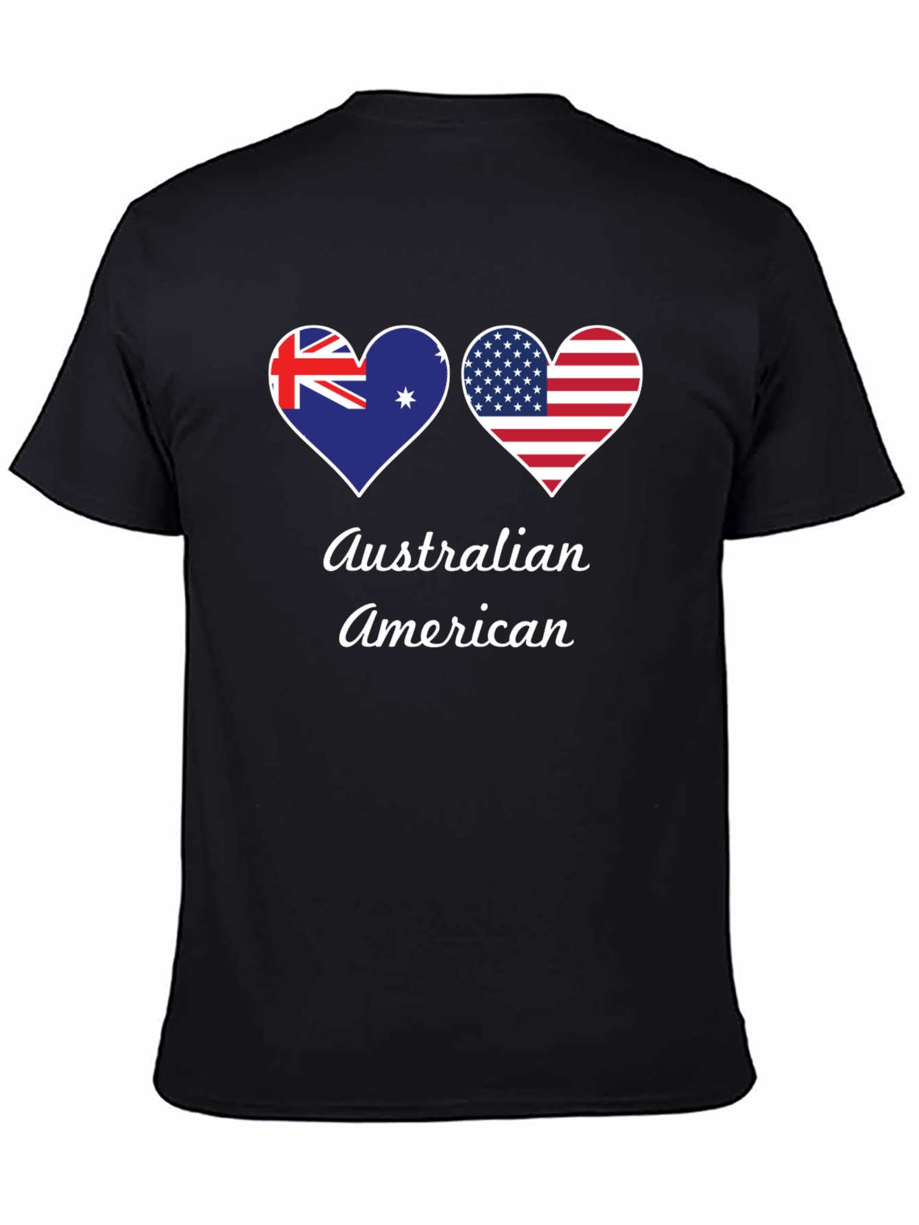 Australian American Flag Heart T-Shirt