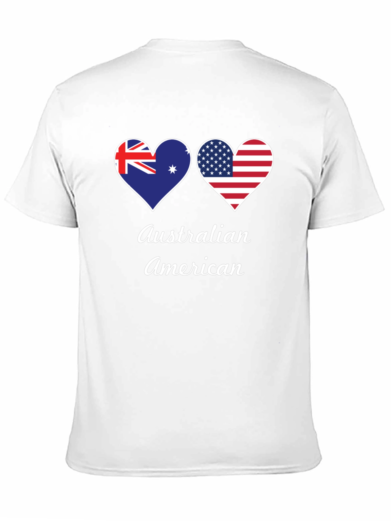 Australian American Flag Heart T-Shirt