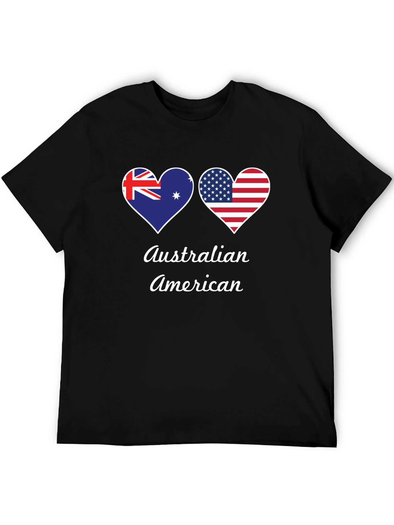 Australian American Flag Heart T-Shirt