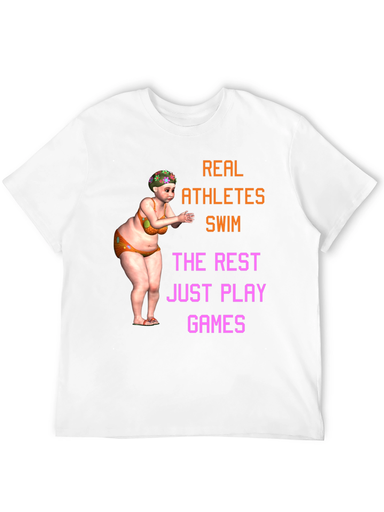 Funny Swimmer T-Shirt - Real Athletes Swim Tee