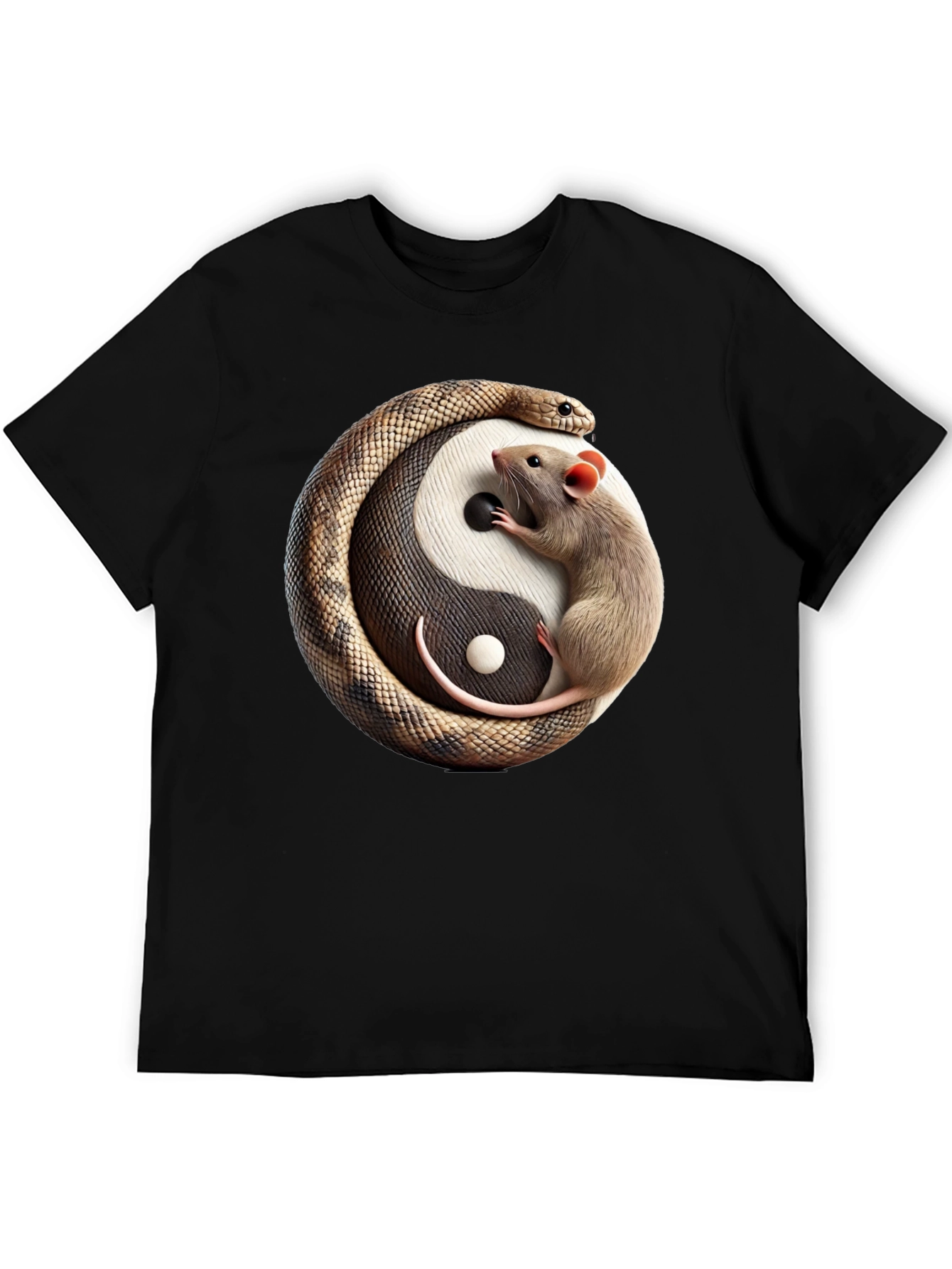 Yin Yang Snake & Rat Graphic Tee
