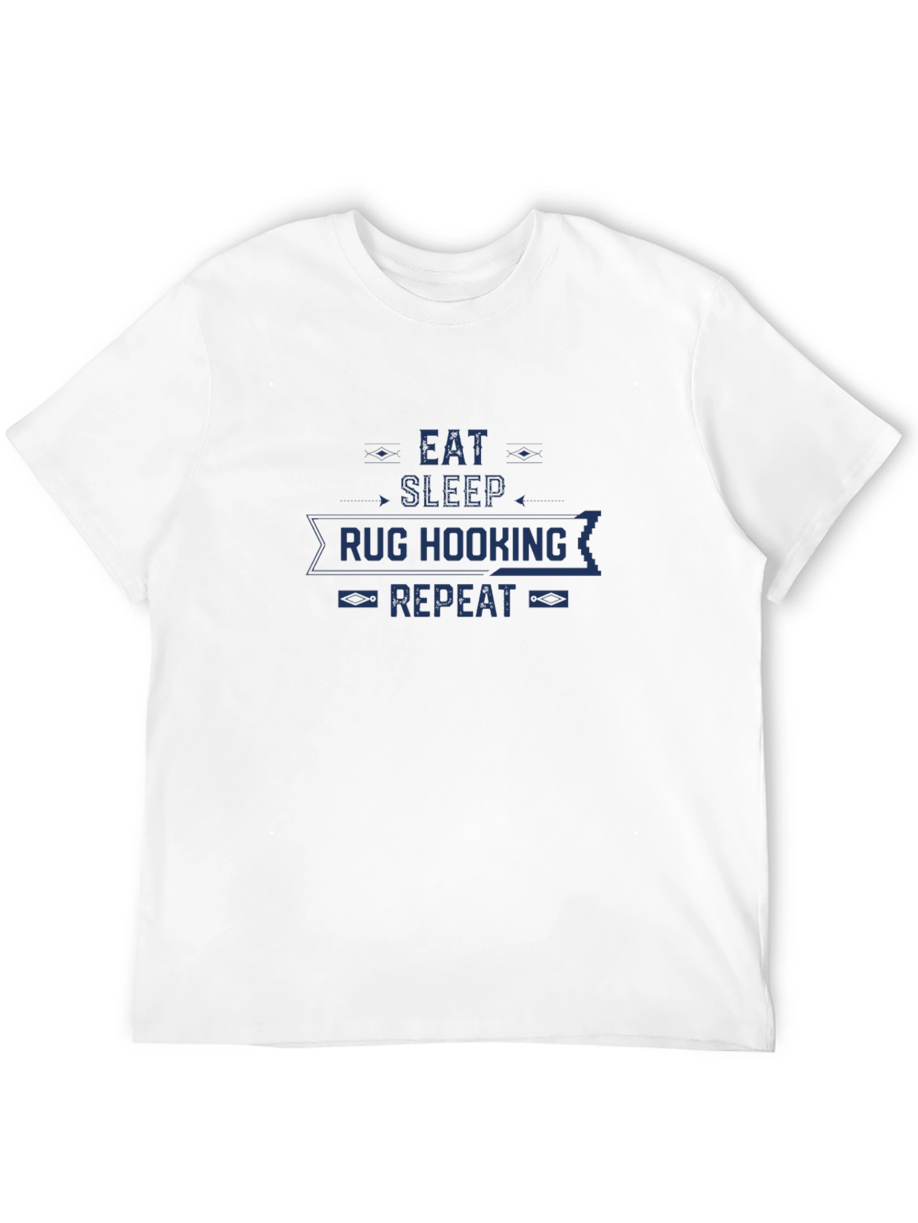 Eat Sleep Rug Hooking Repeat Black Graphic Tee