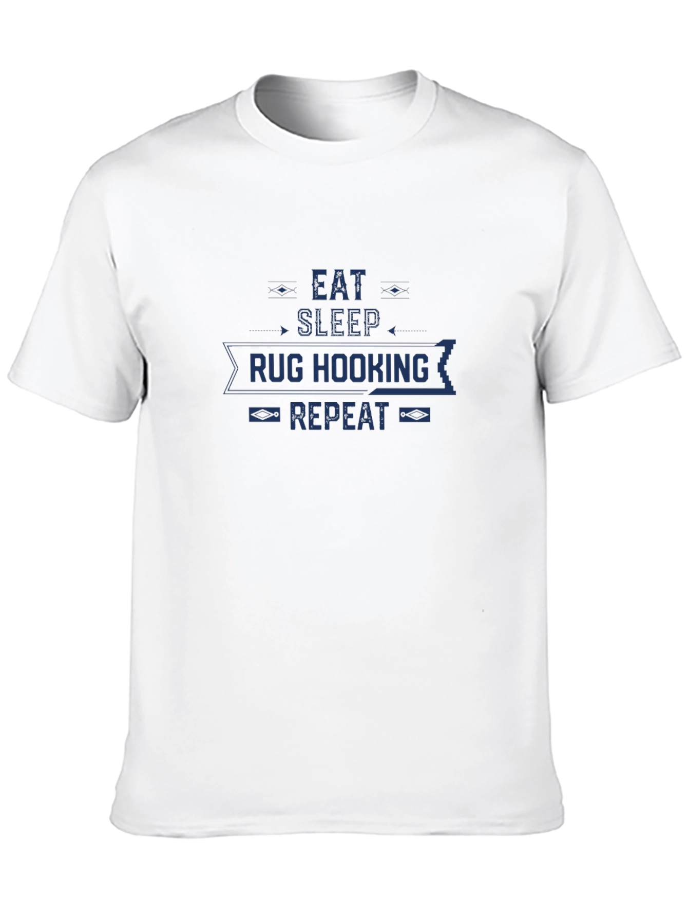 Eat Sleep Rug Hooking Repeat Black Graphic Tee