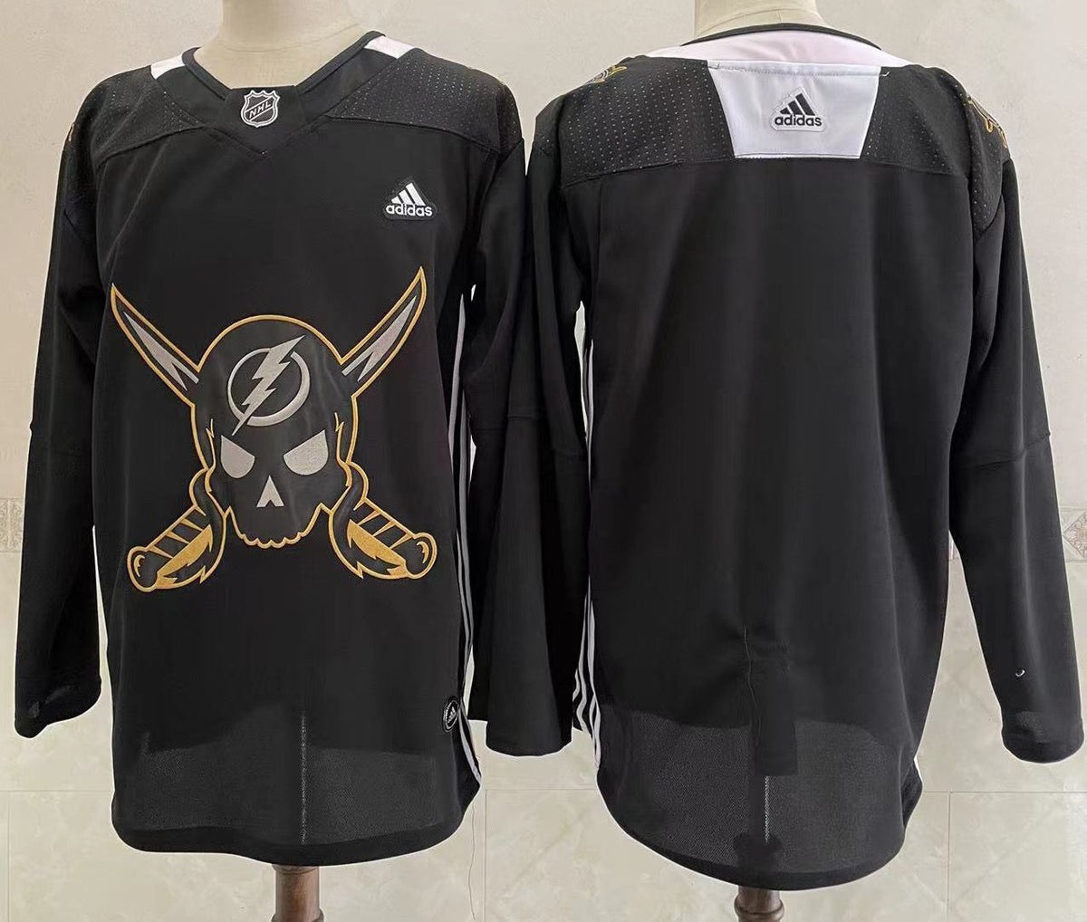 Men's Tampa Bay Lightning Black Player Blank Jerseys