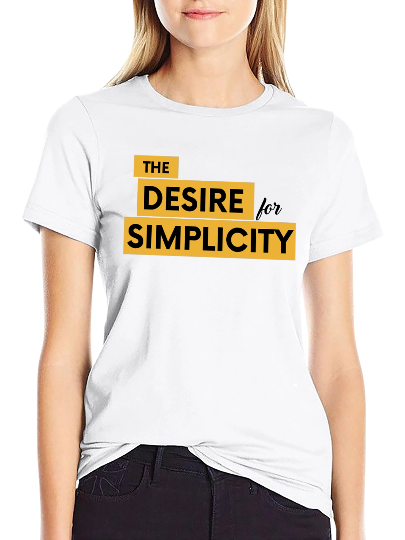 Desire for Simplicity Graphic Tee - Black