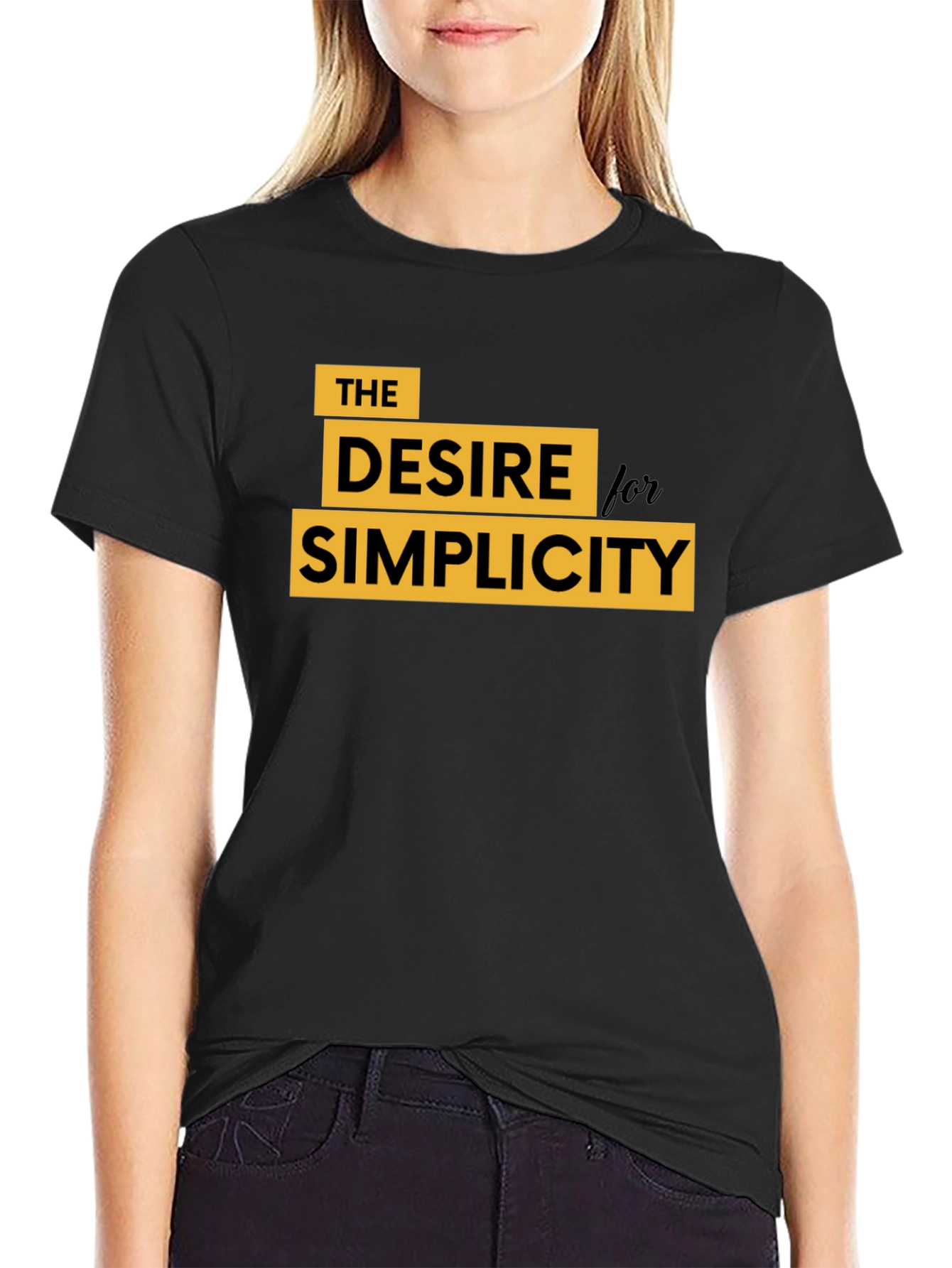 Desire for Simplicity Graphic Tee - Black