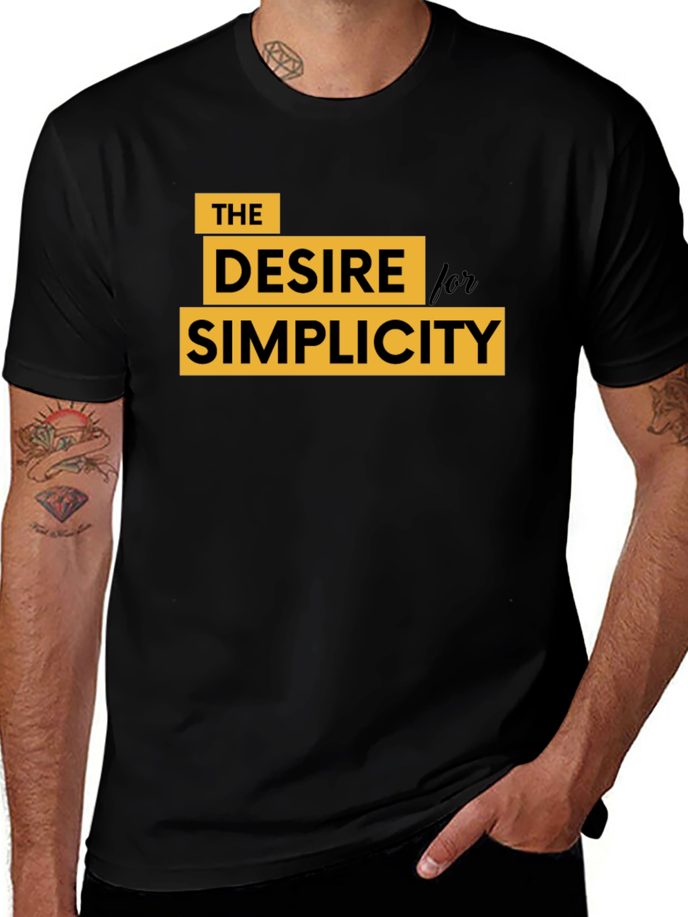 Desire for Simplicity Graphic Tee - Black