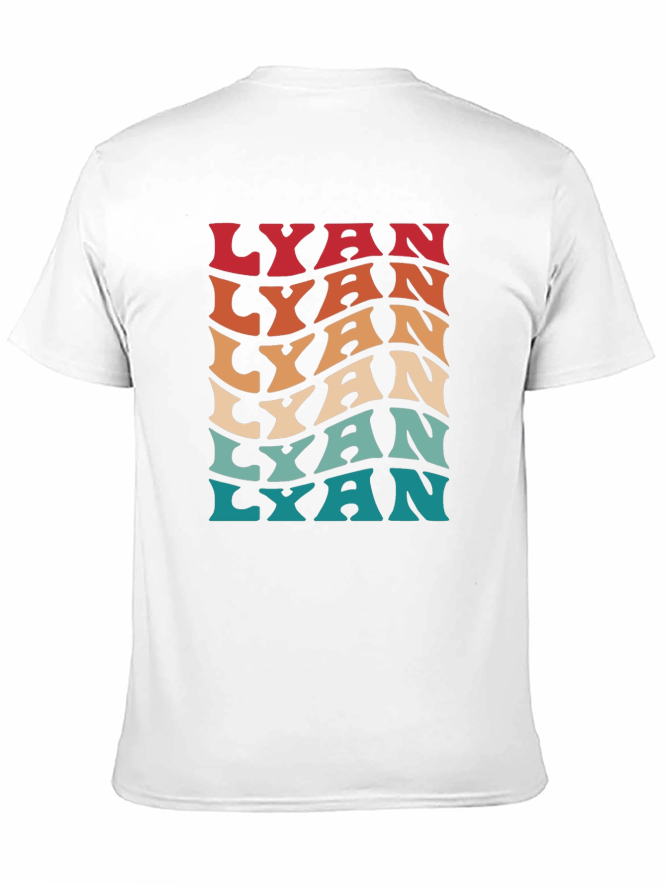 Retro Lyan Graphic Tee - Cool Wavy Text Design