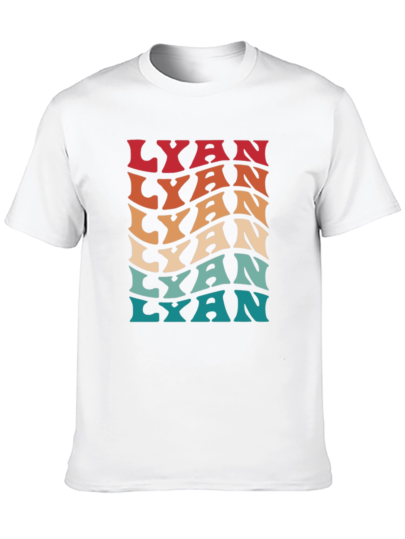 Retro Lyan Graphic Tee - Cool Wavy Text Design