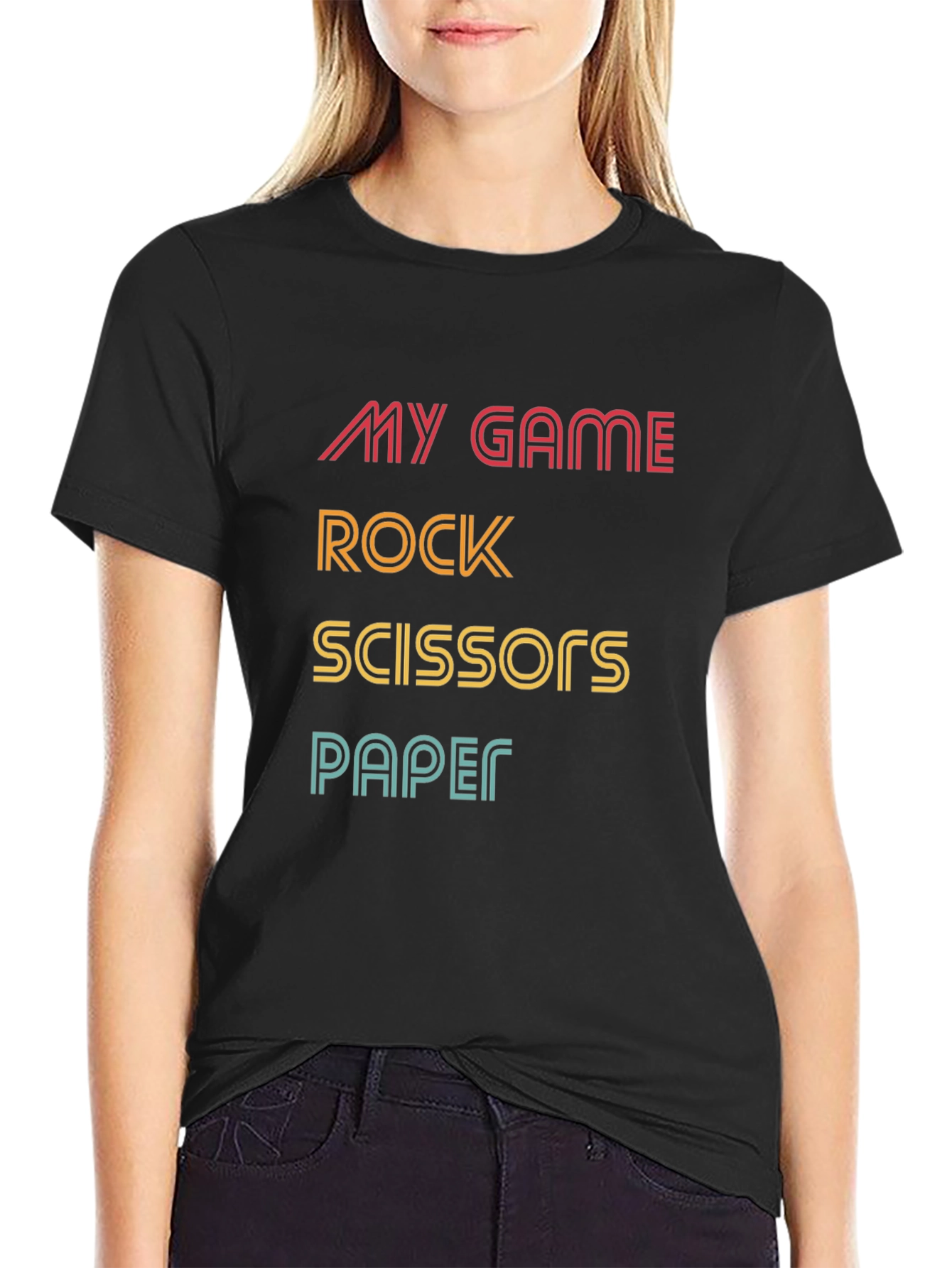 Rock Paper Scissors Graphic T-Shirt