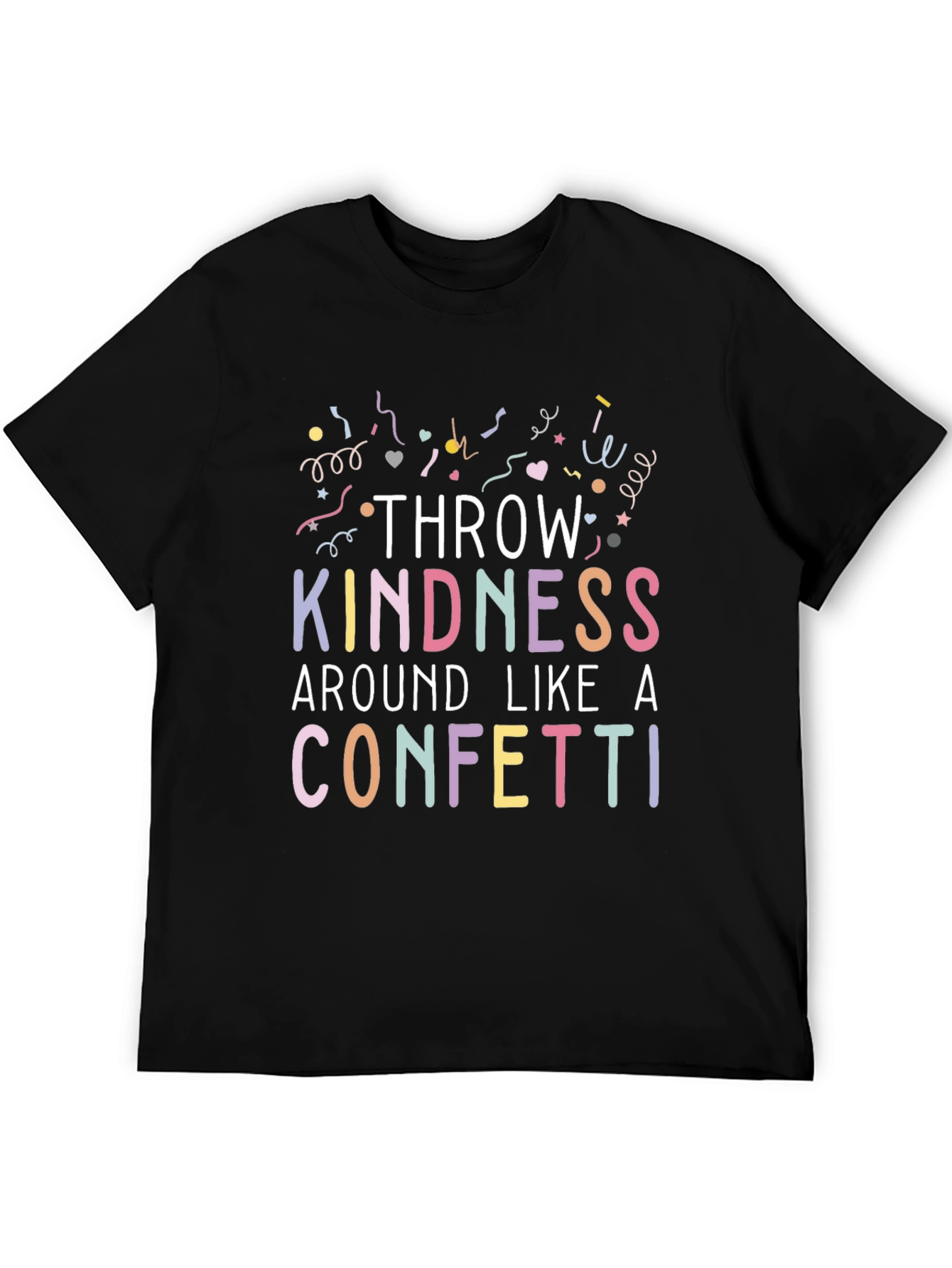 Kindness Confetti Black Tee
