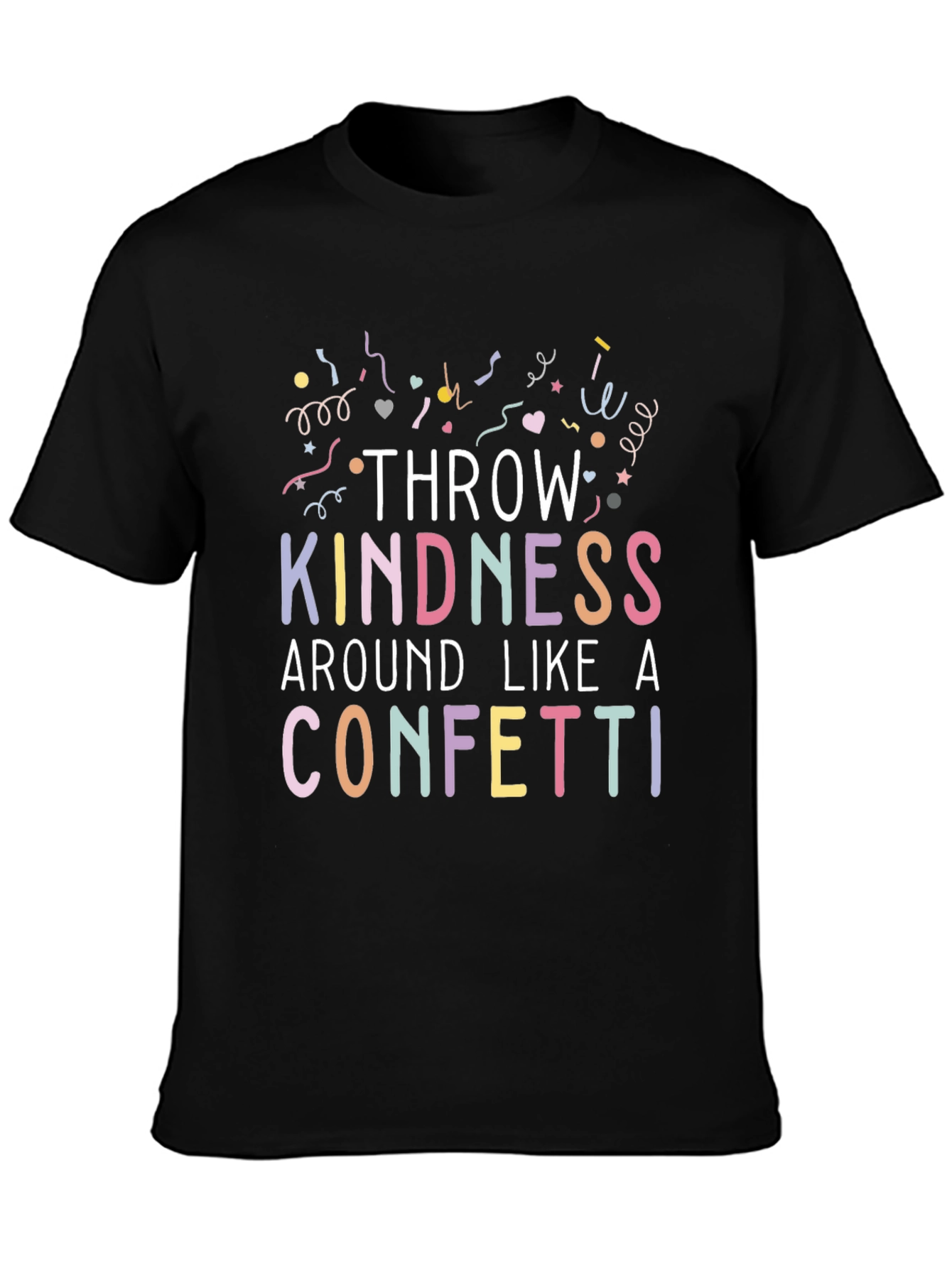 Kindness Confetti Black Tee