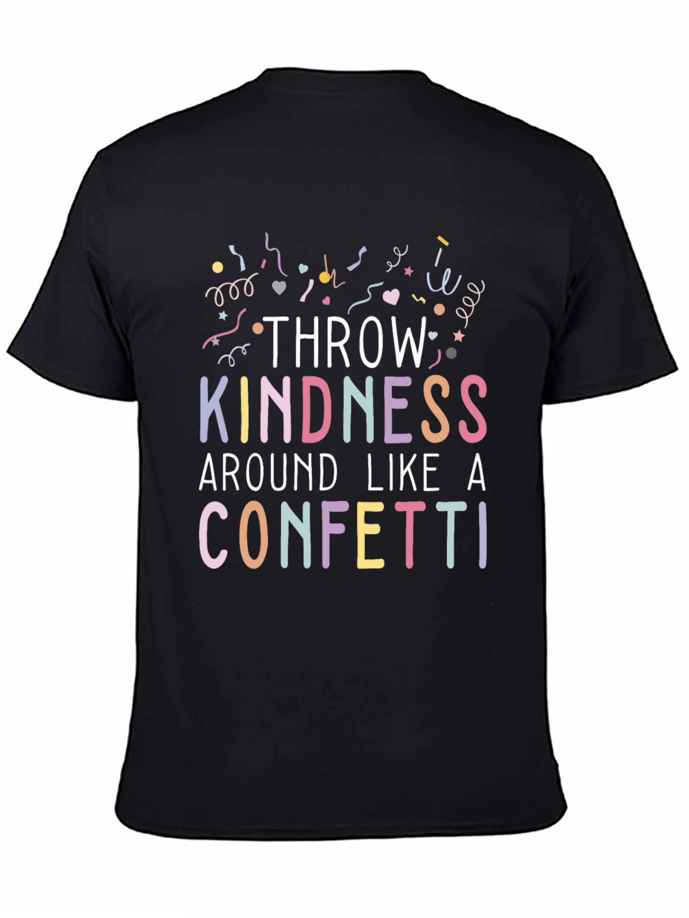 Kindness Confetti Black Tee