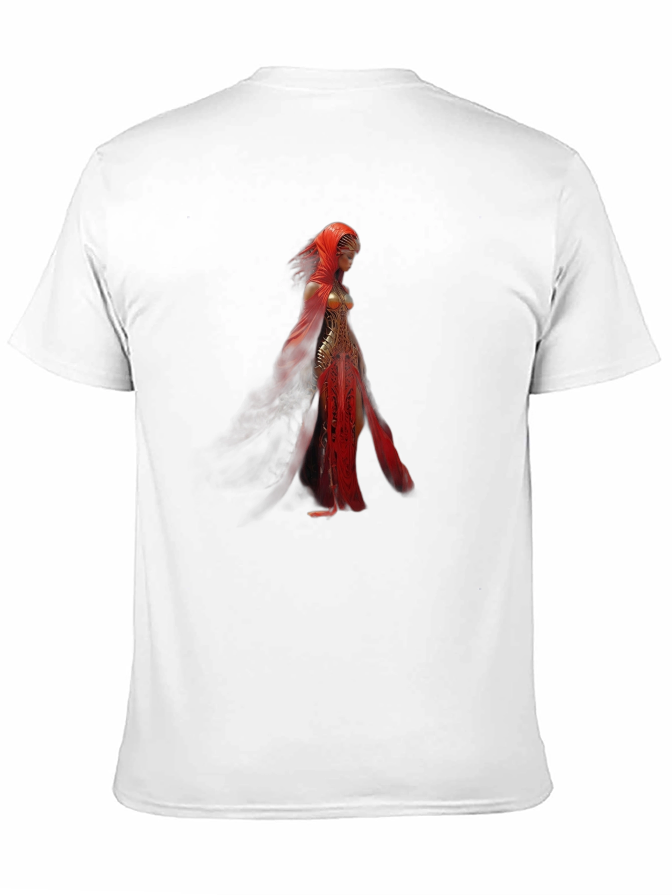 Mans Black T-Shirt - Red Goddess Graphic