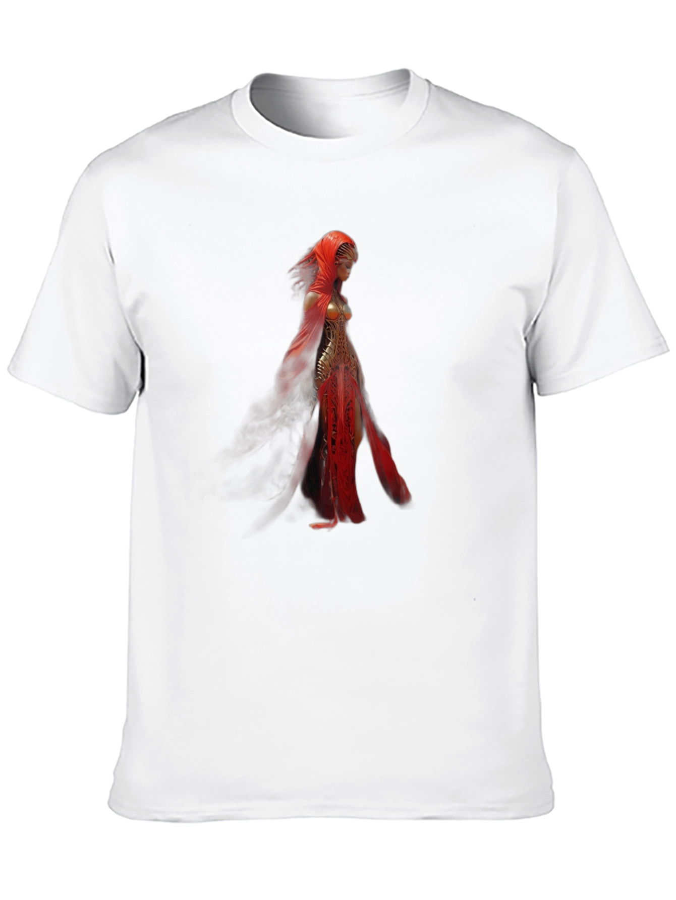 Mans Black T-Shirt - Red Goddess Graphic