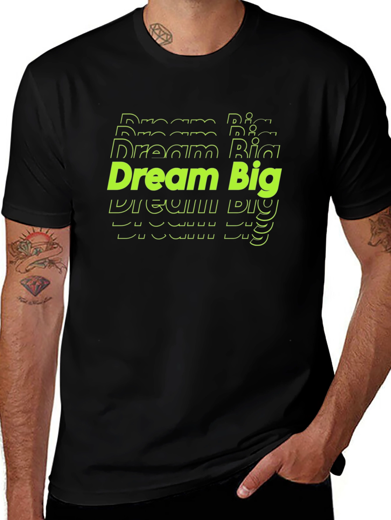 Dream Big Graphic Tee - Black