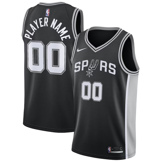 Men's San Antonio Spurs Custom Black Jerseys