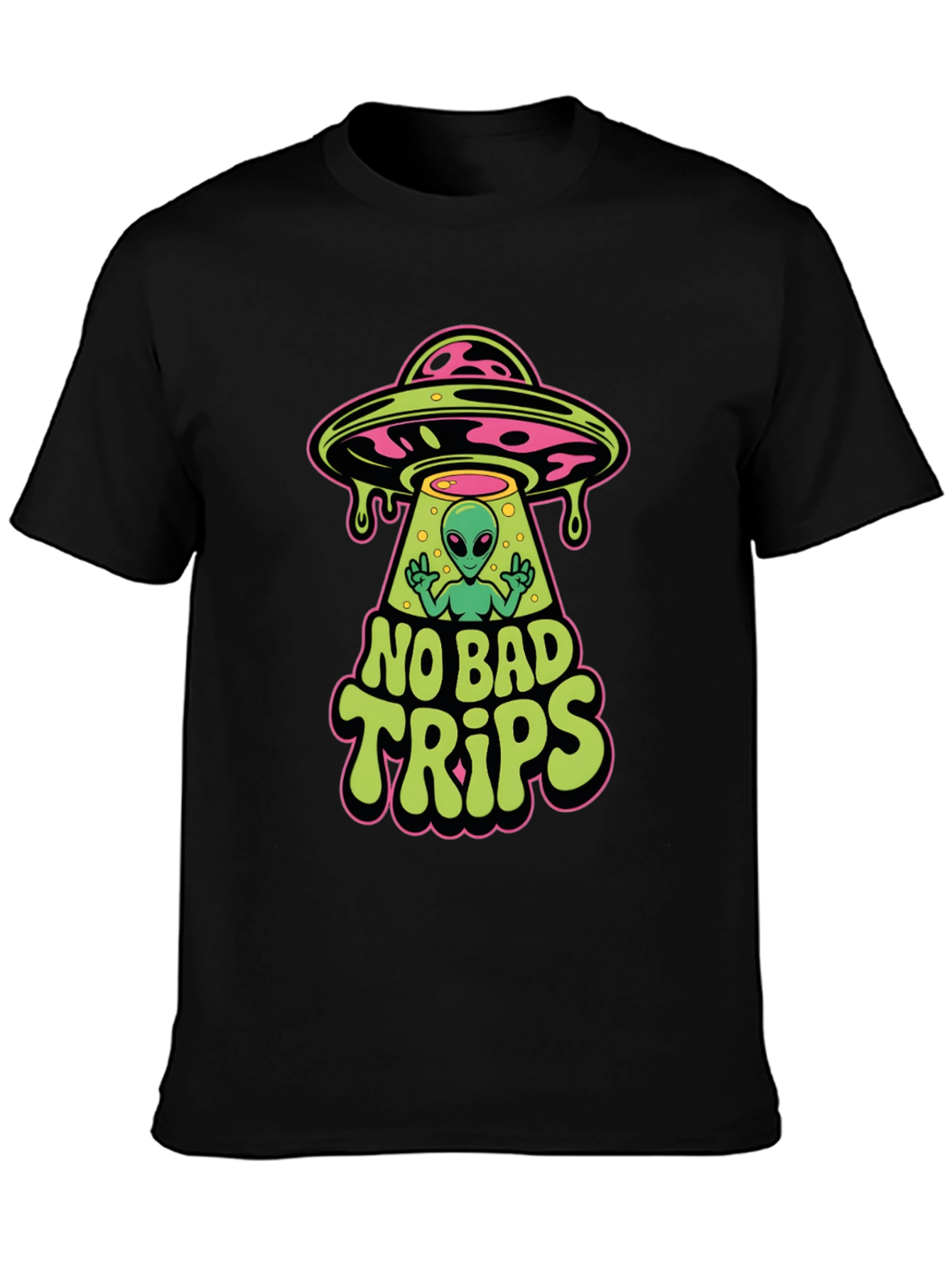 No Bad Trips Alien Graphic T-Shirt