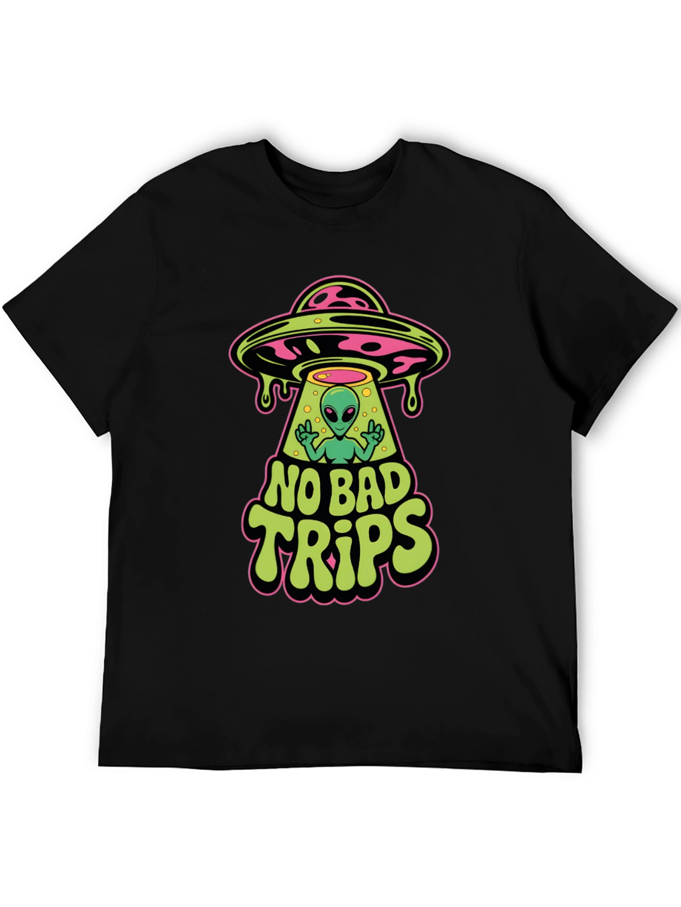 No Bad Trips Alien Graphic T-Shirt