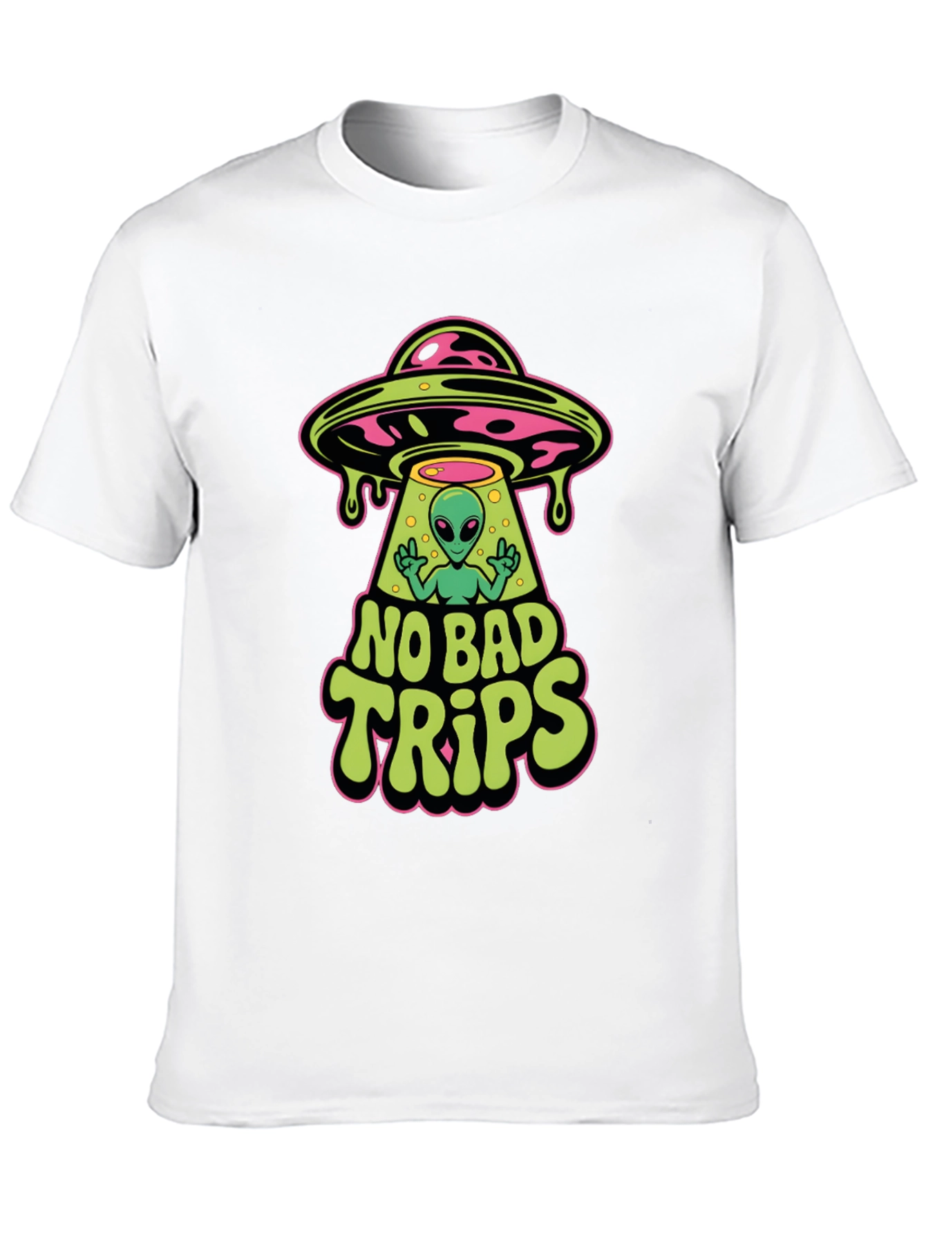 No Bad Trips Alien Graphic T-Shirt