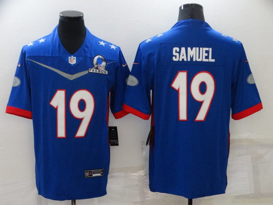 Men's San Francisco 49ers Deebo Samuel #19 Blue ALL STAR Game Jerseys
