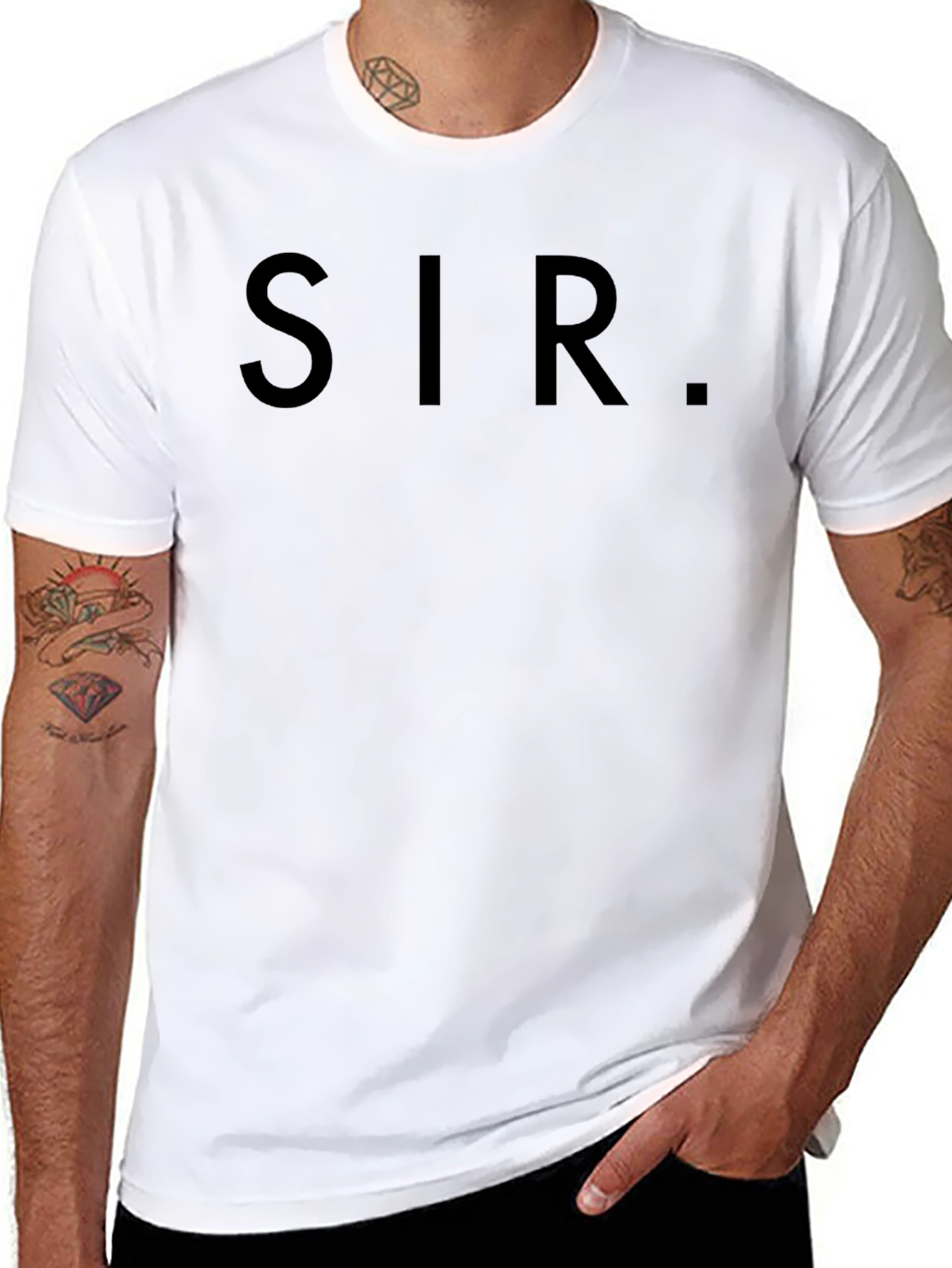 SIR Graphic Tee - Mens Casual Black T-Shirt