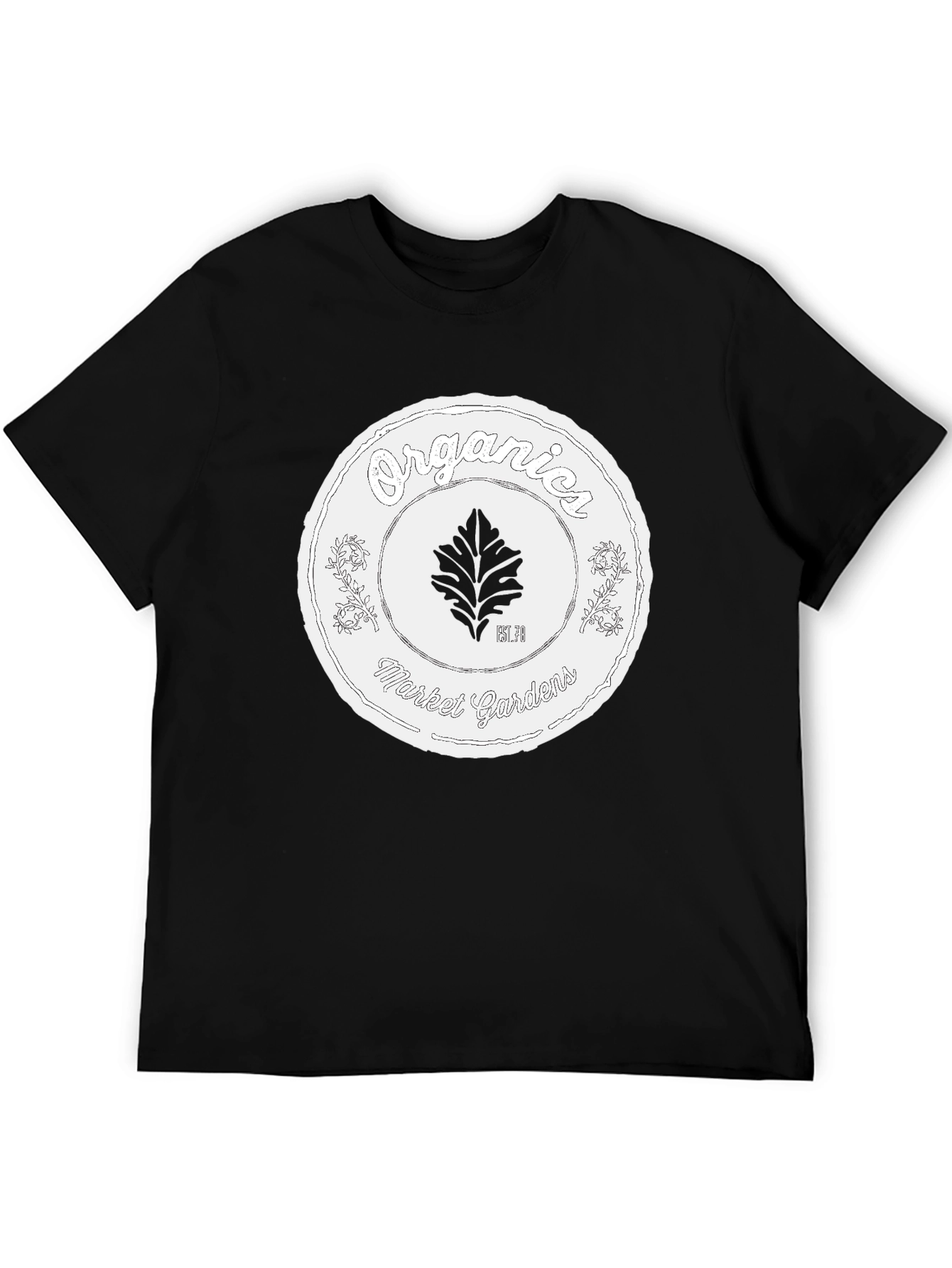Organic Market Gardens Black Graphic T-Shirt