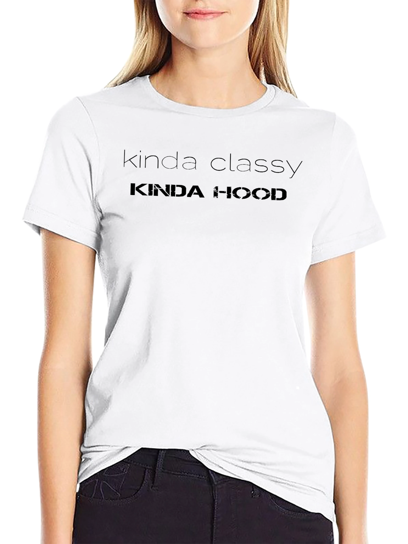 Kinda Classy Kinda Hood Mens Black T-Shirt
