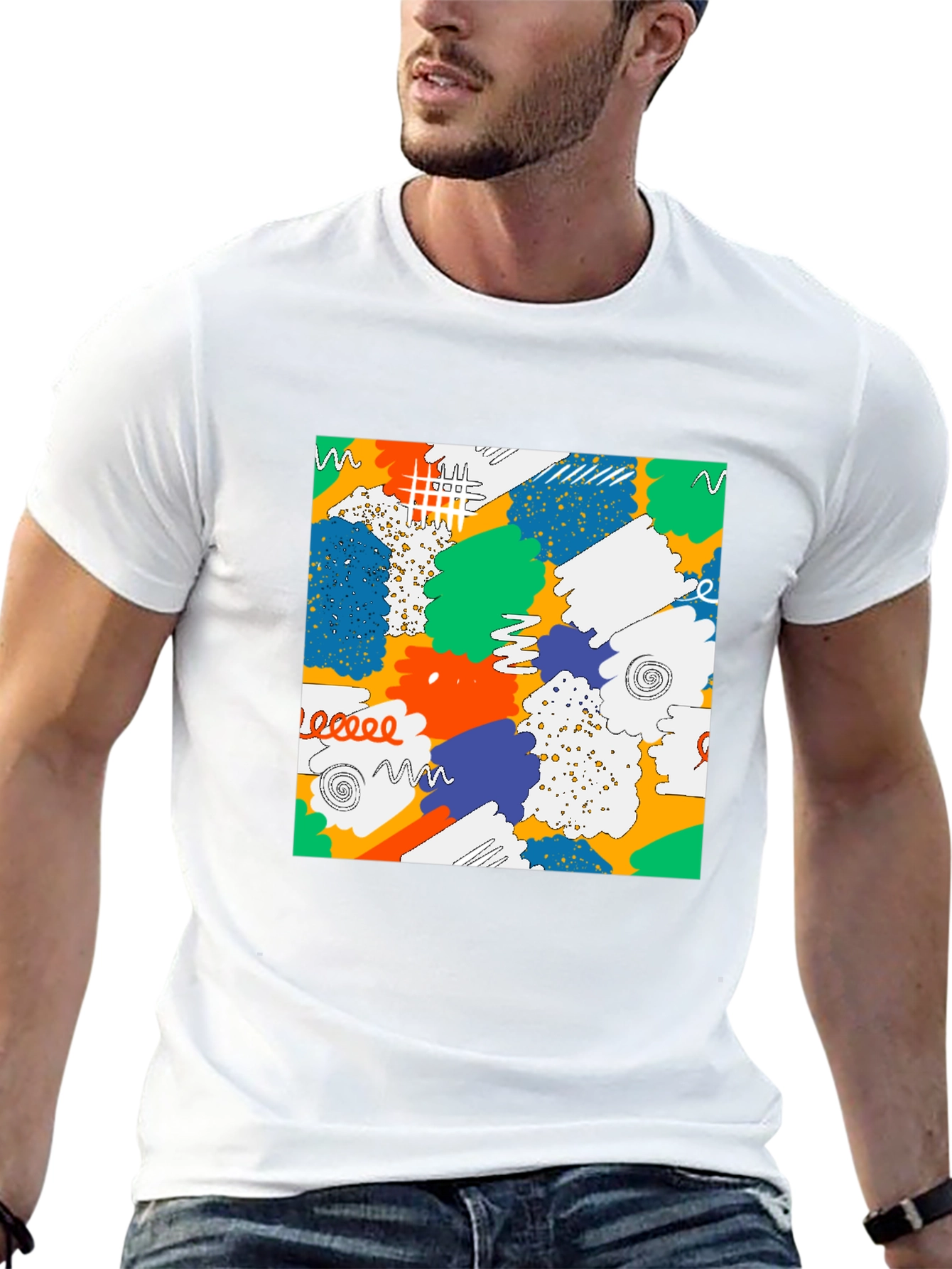 Abstract Pattern Graphic Tee - Unisex