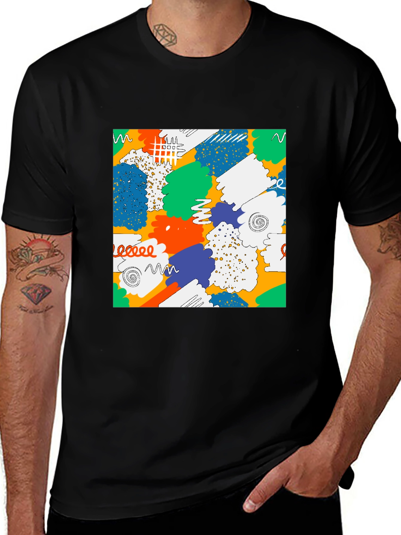 Abstract Pattern Graphic Tee - Unisex