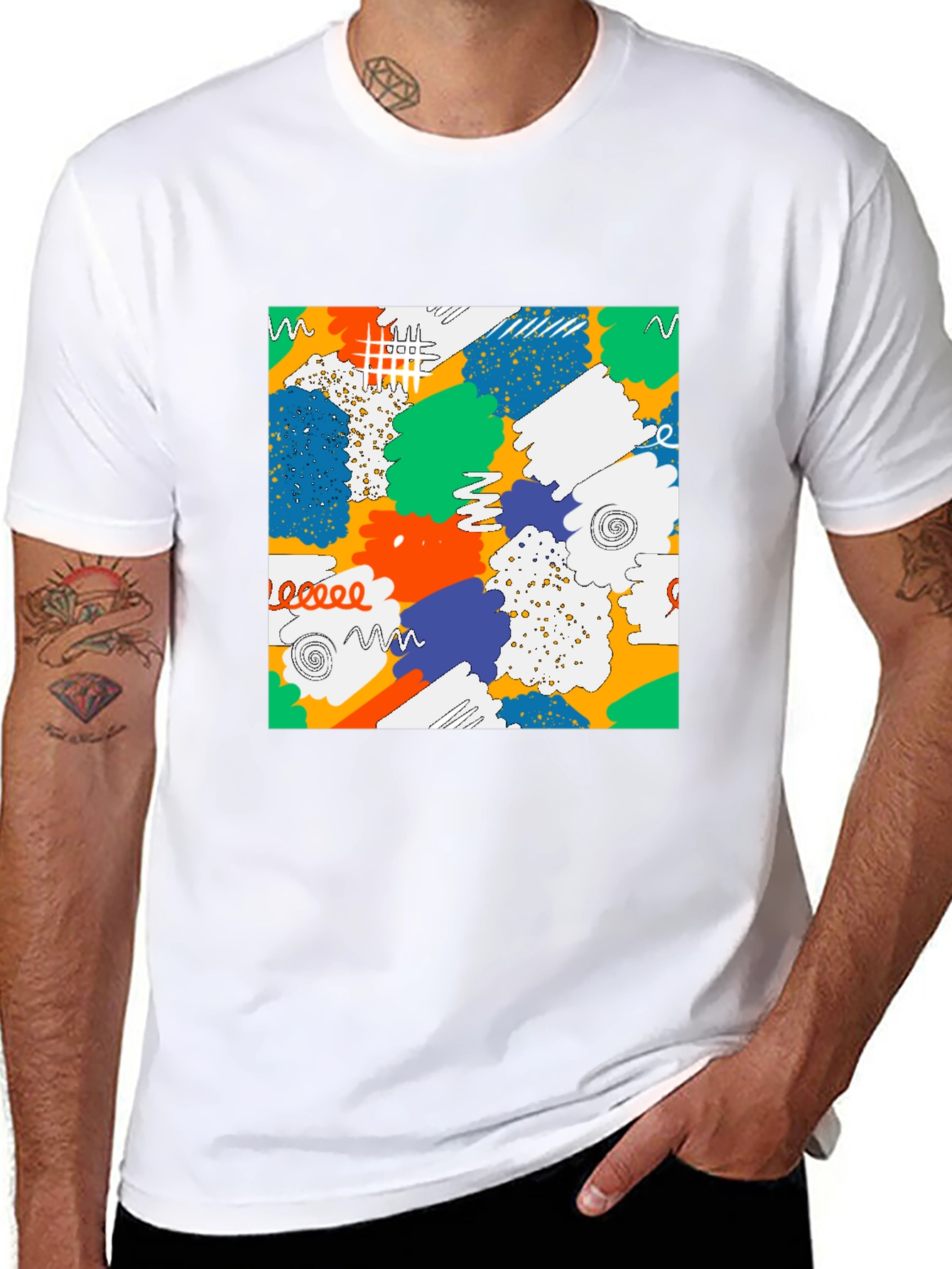 Abstract Pattern Graphic Tee - Unisex