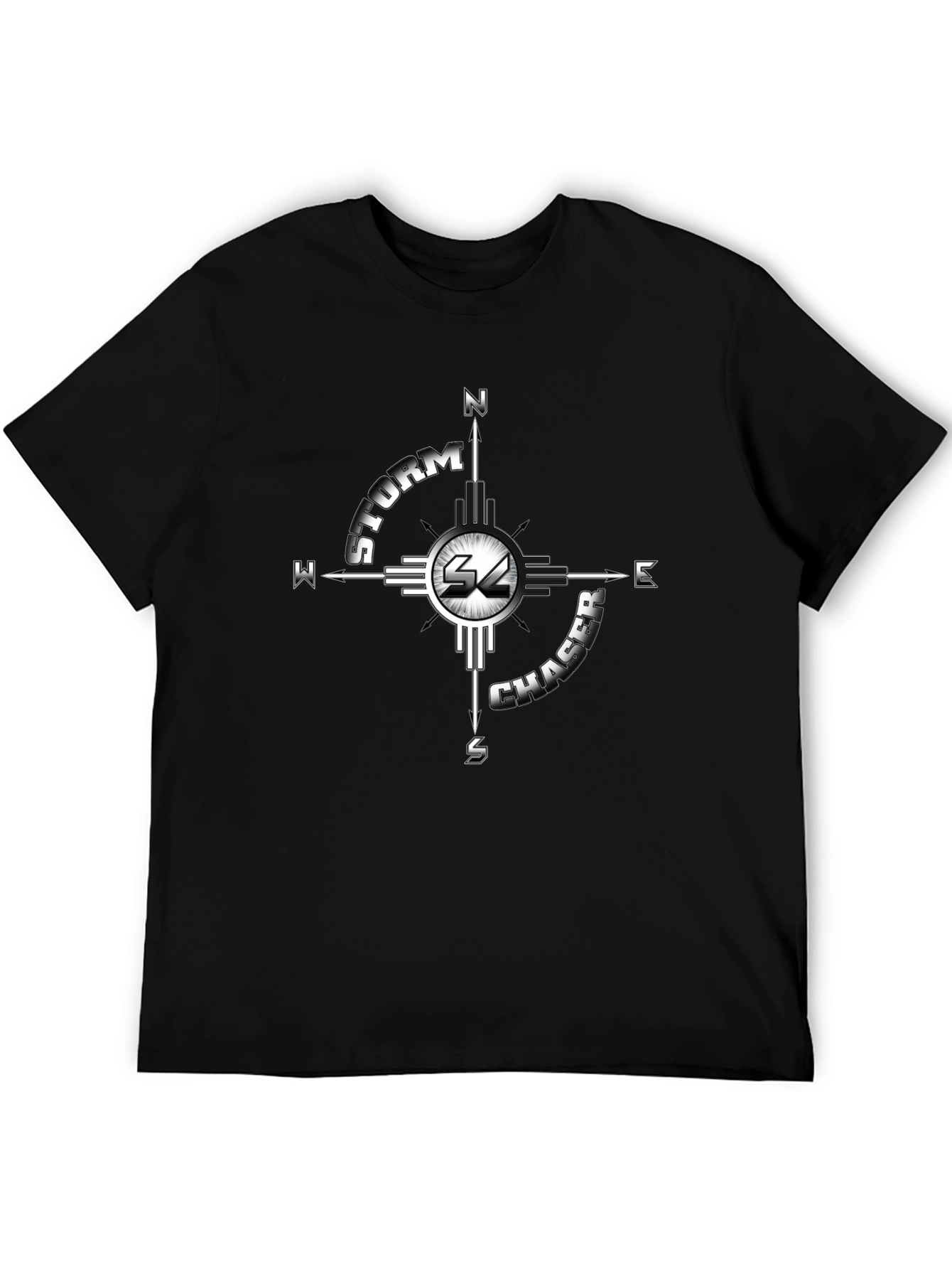 Storm Chaser Compass Graphic Tee - Black